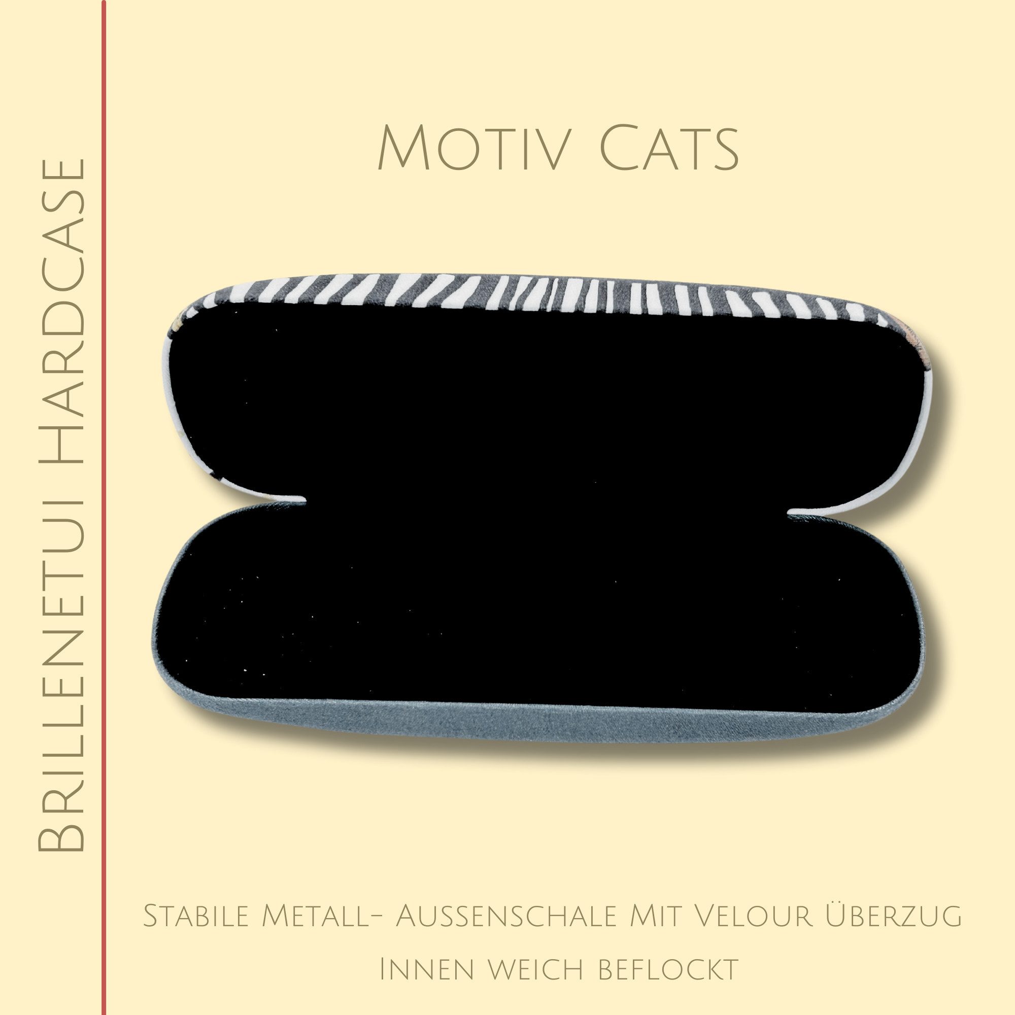 Fridolin Brillenetui Brillenetui Hardcase mit Stoffbezug und Reinigungstuch aus Mikrofaser