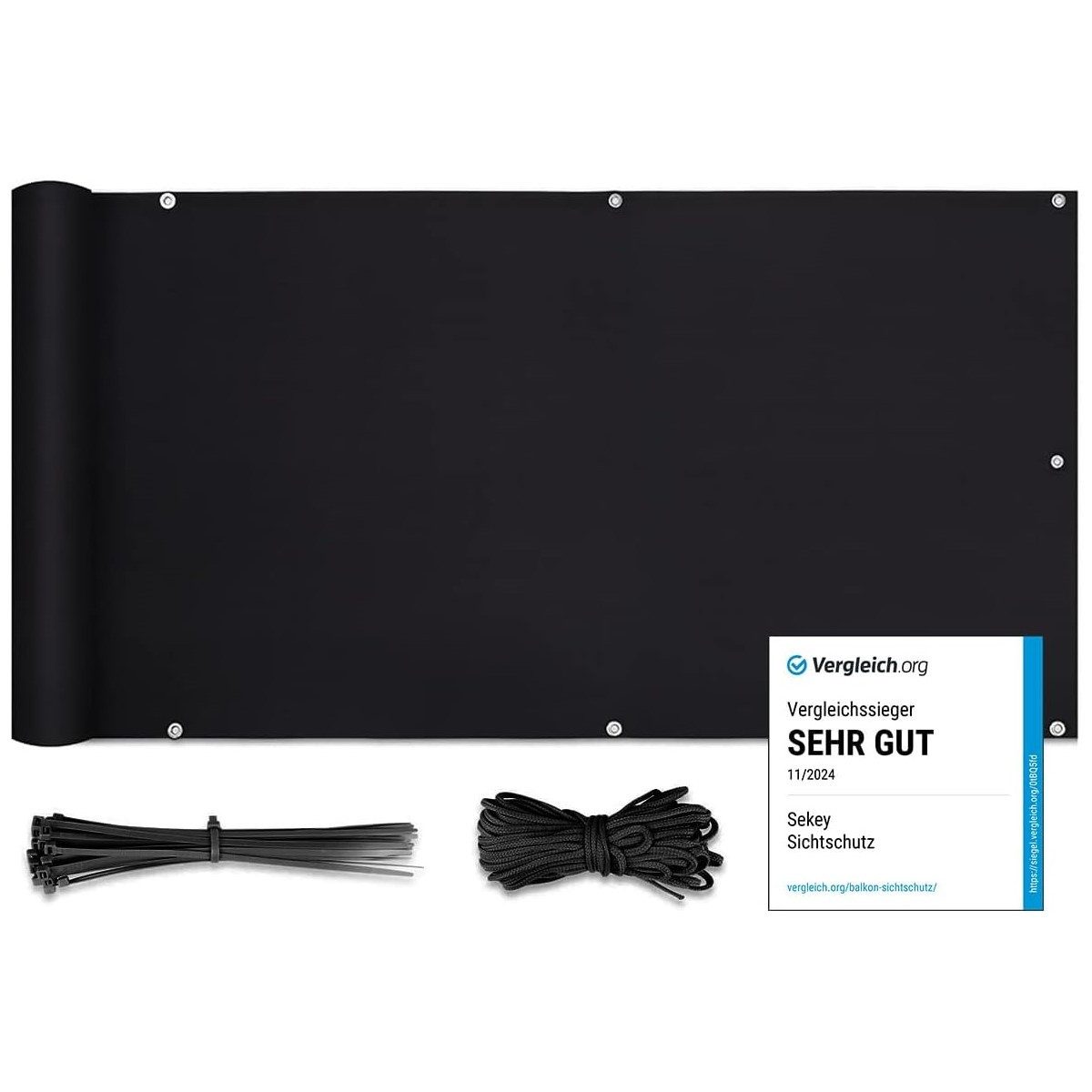 Sekey Balkonsichtschutz Balkon Sichtschutz PES Balkon Deko mit Metalösen, K günstig online kaufen
