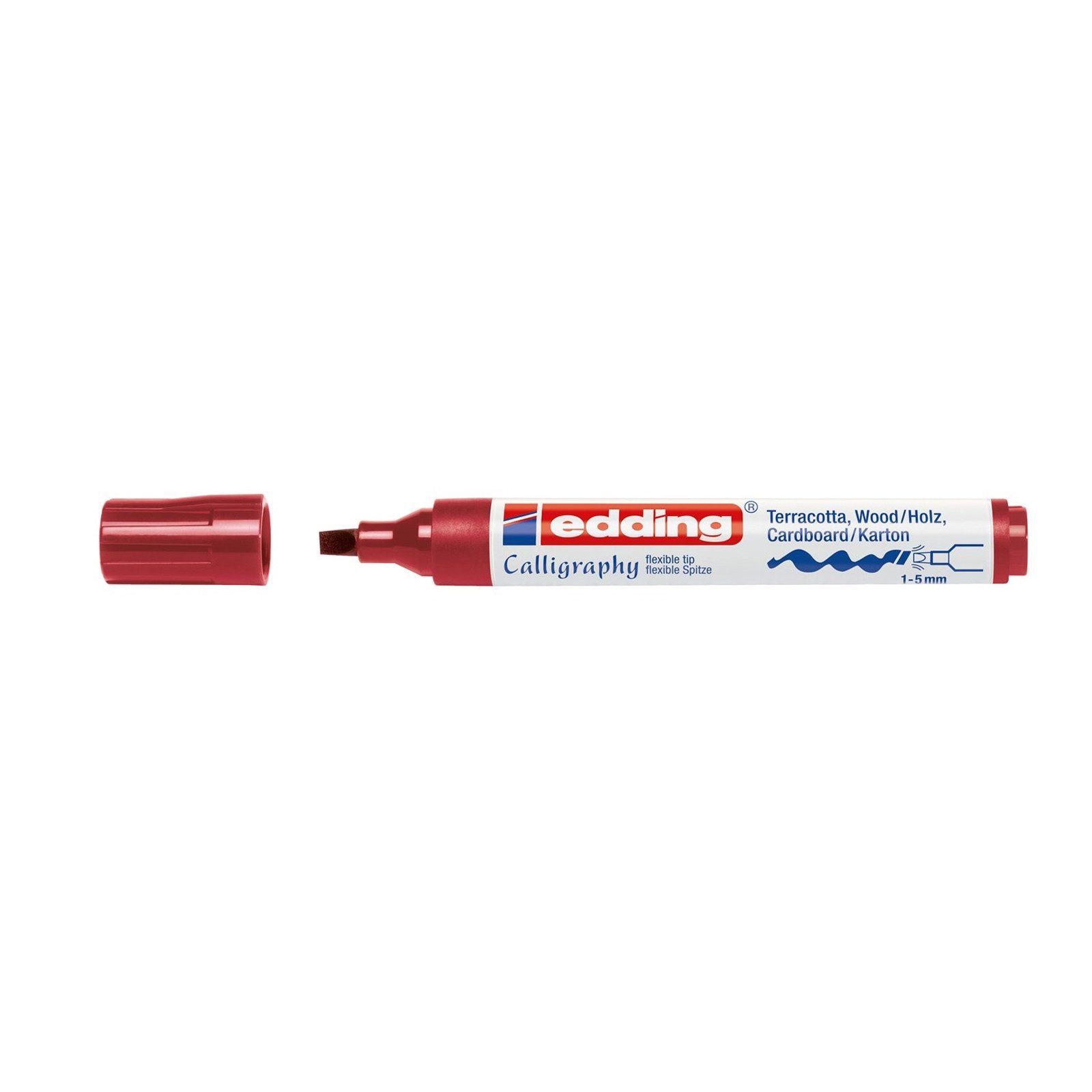 edding Kalligraphie-Stift Kalligrafiemarker 1-5 mm edding 1455, (Stück, 1-tlg., 1 Kalligrafie Marker Edding 1455), Fasermaler Schönschreibstift