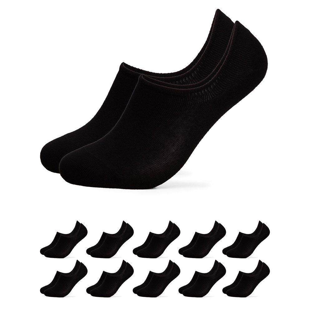 Sneakersocken Damen & Herren Bambus Füßlinge 10er Pack (Modell: Solana)