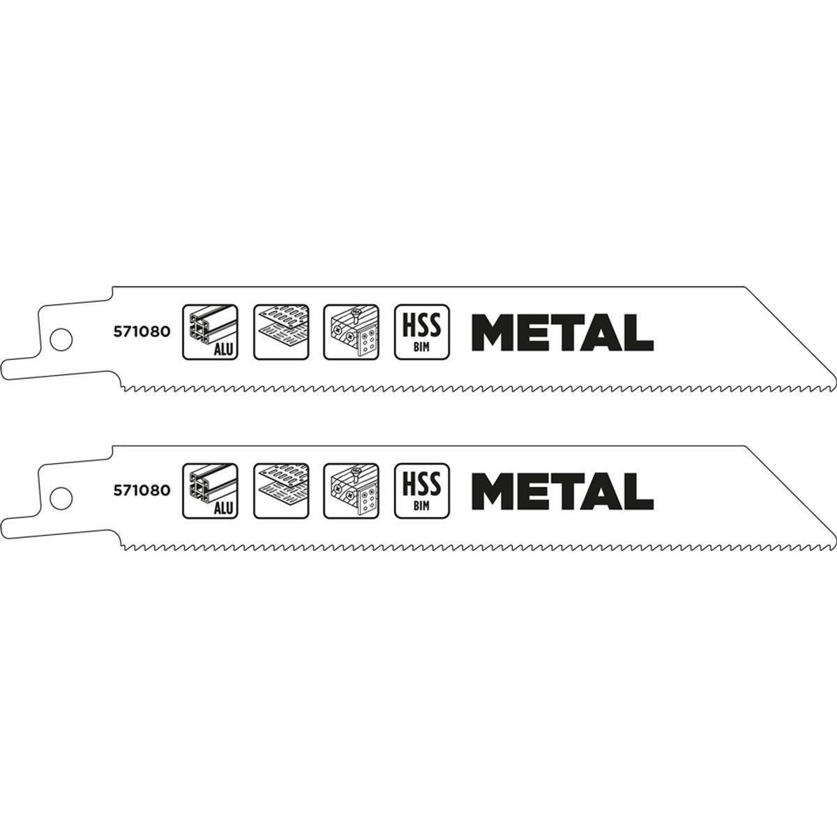 kwb Säbelsägeblatt kwb Bimetall-Säbelsägeblatt für Metall, 152mm (geeignet für Aluminium, Bimetall-Säbelsägeblatt für Metall, 152mm (für Aluminium, Blech, Bauho