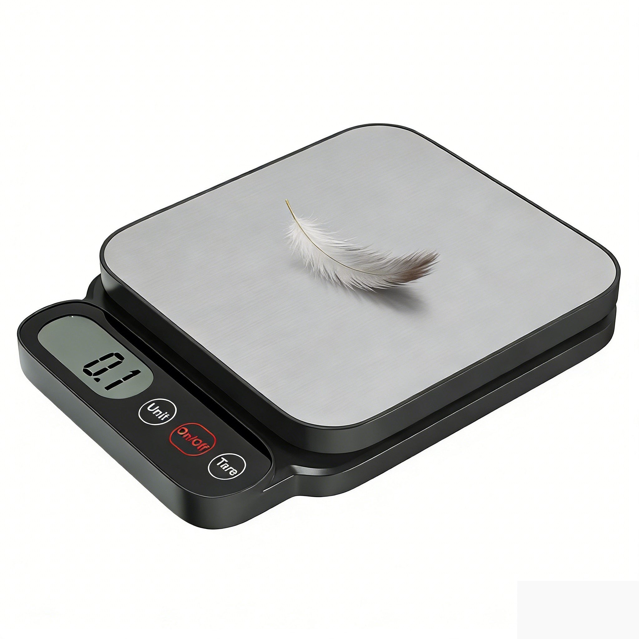 OYLCDI Küchenwaage Digitale Küchenwaage, Edelstahloberfläche, LCD-Display, (Tara-Funktion, automatische Abschaltung, digitale Edelstahl-Lebensmittelwaage), Messgenauigkeit 1 g,bis 5000g 5kg, g/ml/oz/lb/fl