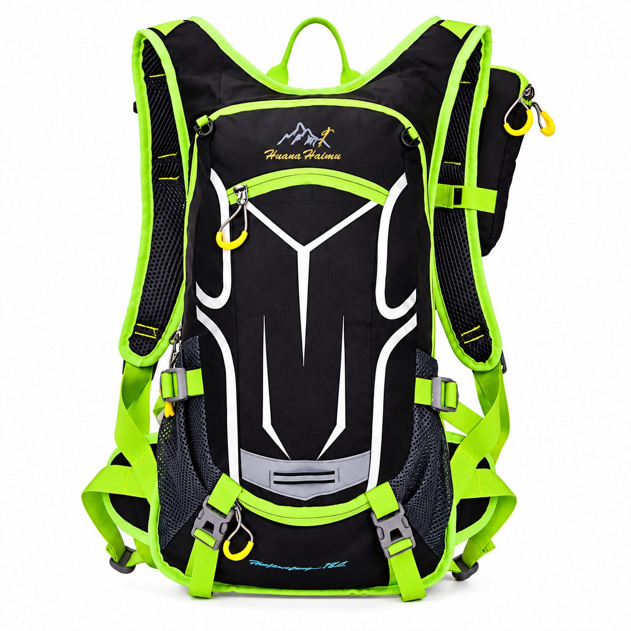Maity Fahrradrucksack 18 L mit abnehmbarer Helmhalterung, Sportrucksack für Radfahren, Helmhalterung,werstellbare Brust,Hüftgurte
