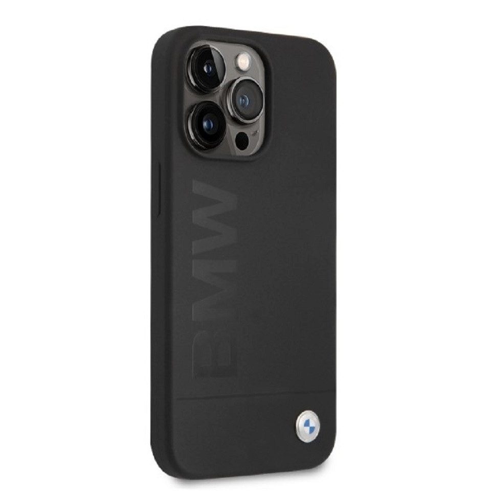 BMW Handyhülle Case iPhone 13 Pro Logo MagSafe Silikon schwarz 6,1 Zoll, Kantenschutz