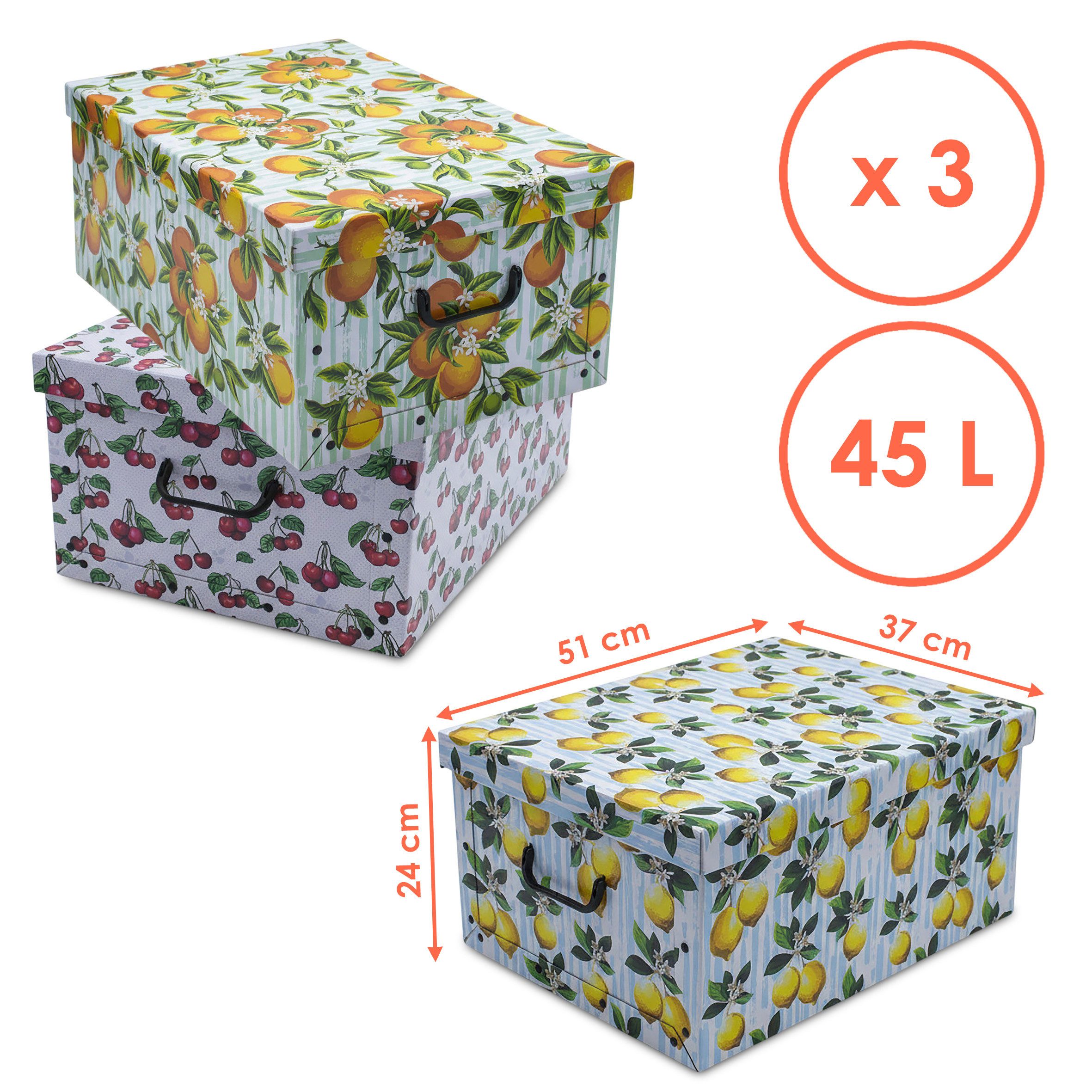 Spetebo Aufbewahrungsbox (Set, 3 St., Aufbewahrungsboxen), Stapelbox Geschenkbox