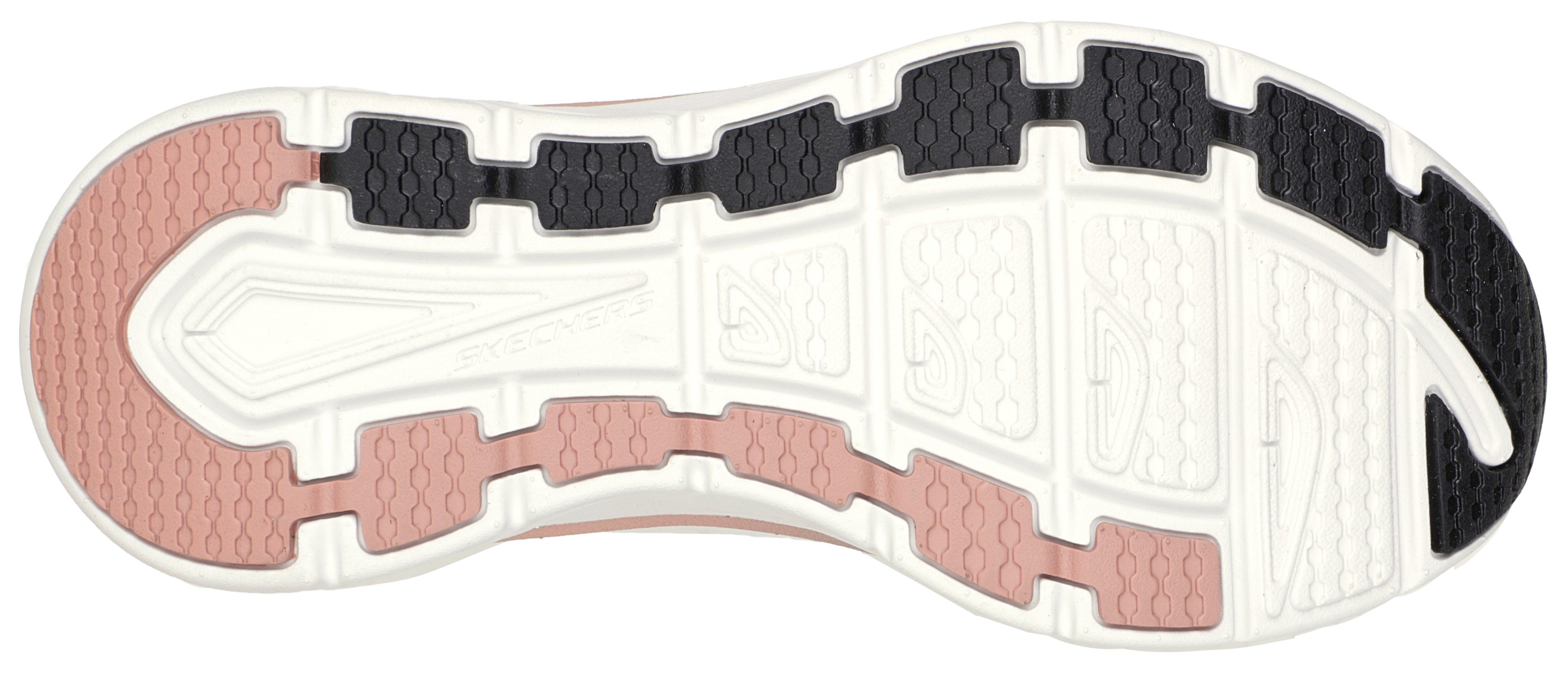 Skechers D'LUX GLOW Slip-On Gummizug zum schwarz-roségoldfarben IT WALKER - LET Sneaker Schlupfen mit