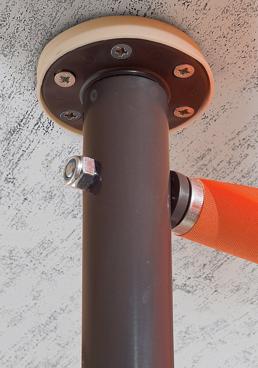 Angerer Freizeitmöbel Klemmmarkise braun-weiß, Ausfall: 150 cm, versch. Breiten