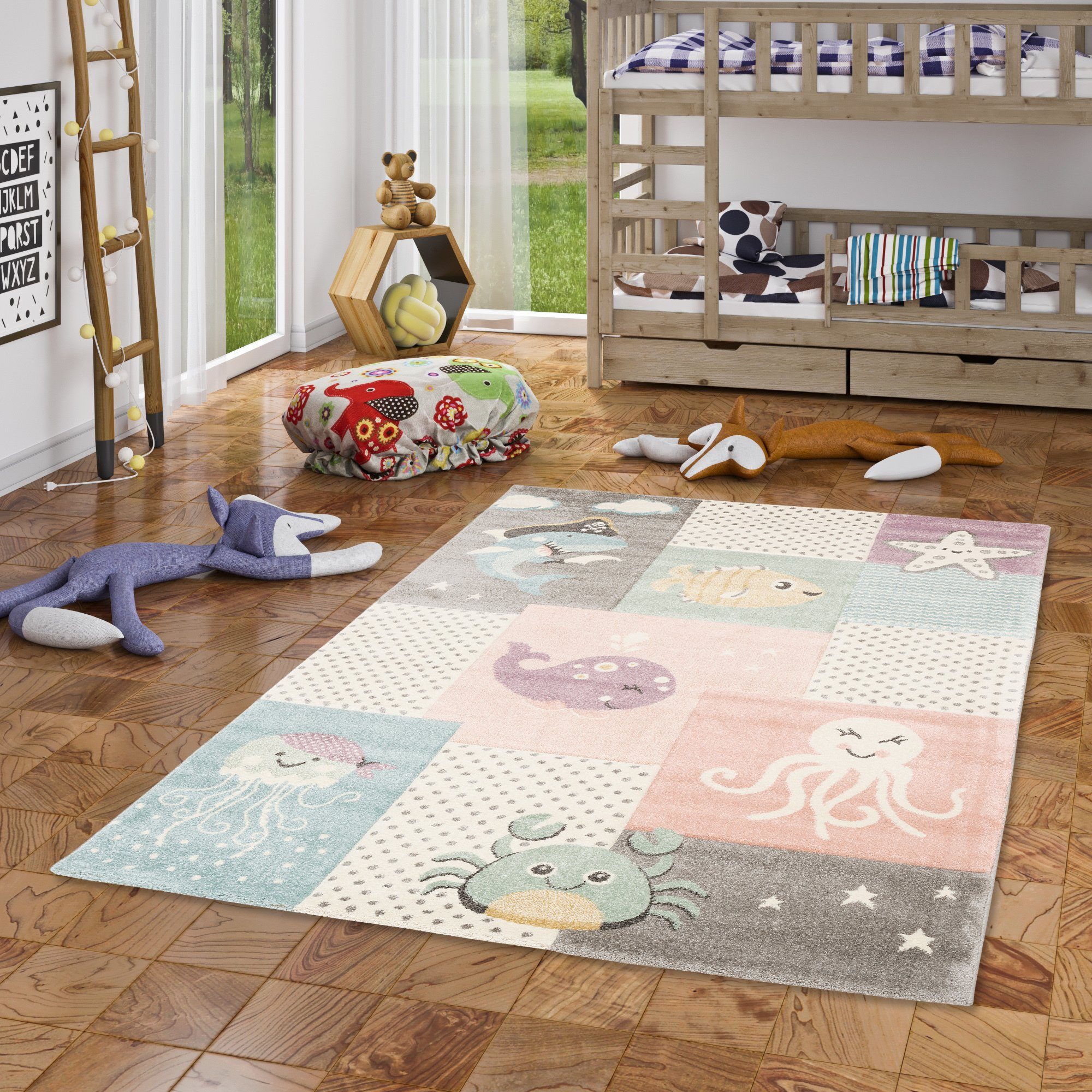 Kinderteppich Kinder Teppich Maui Kids Unterwasserwelt
