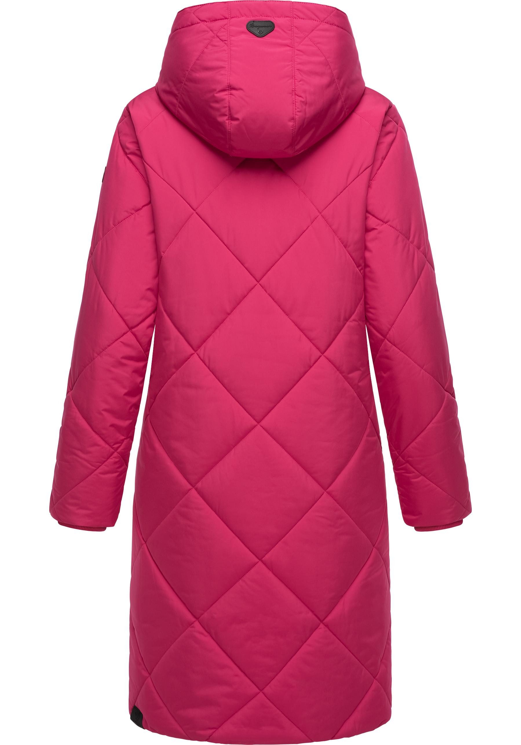 Ragwear Steppmantel Rebela stylischer Winterparka mit abnehmbarer Kapuze