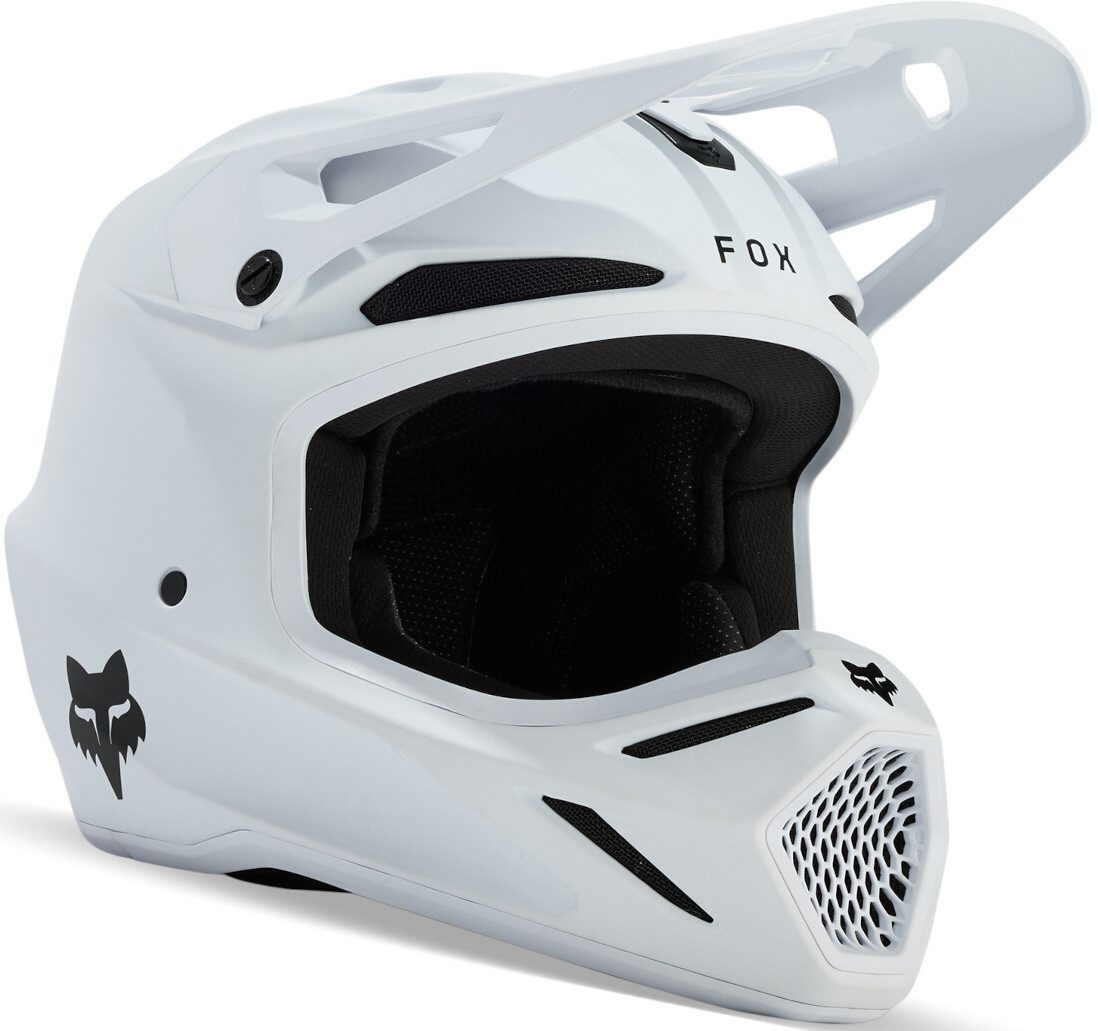 Fox Racing Motocrosshelm V3 Solid MIPS Motocross Helm, vorbereitet für Kommunikationssystem