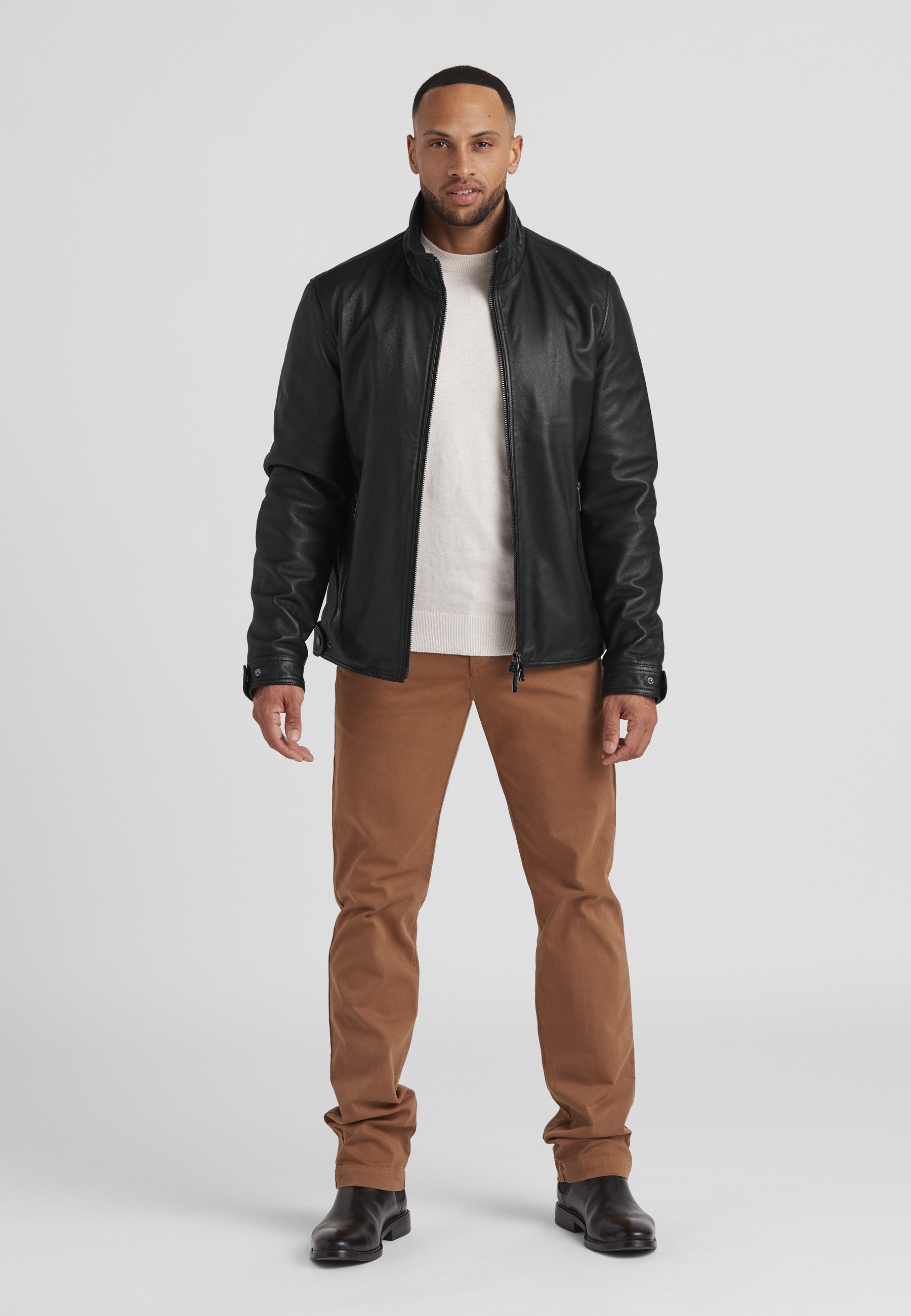 Milestone Lederjacke MSNagano Herren Bikerjacke Jacke günstig online kaufen