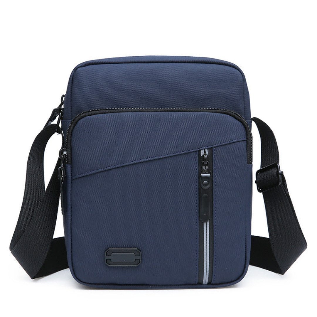 Zaewry Schultertasche Oxford Herren Tasche,Umhängetasche, Herrentasche Zum Umhängen (Verstellbarer Schultergurt Wasserdichtes Mit reflektierenden Streif), Crossbody Handytasche für Arbeit Reise Alltagsleben