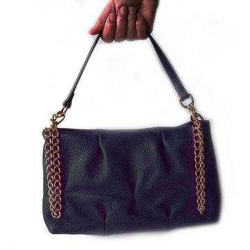 Handtasche GIULIA, Echtleder mit trendiger Umhängekette