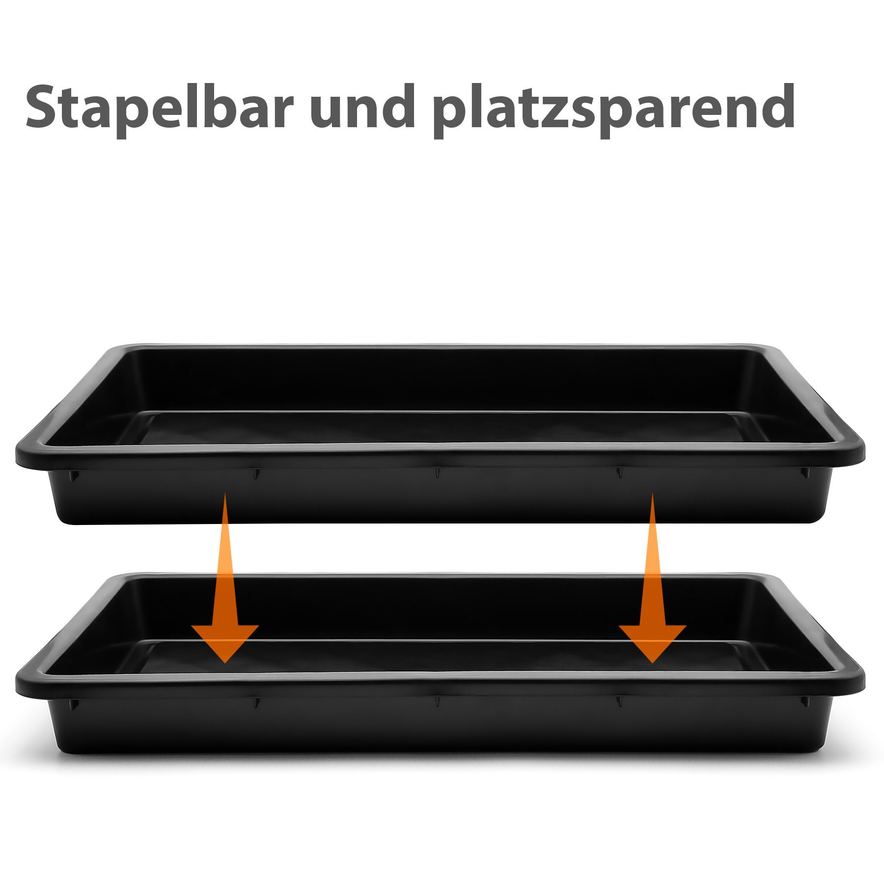 BigDean Pflanzschale Pflanzschale 59x39x6 cm ideal als Pflanzwanne (Set, 1 St., Anzuchtschale), Kräuteranzucht, Gemüseanzucht, Pflanzenzucht. – Bild 5 von 5