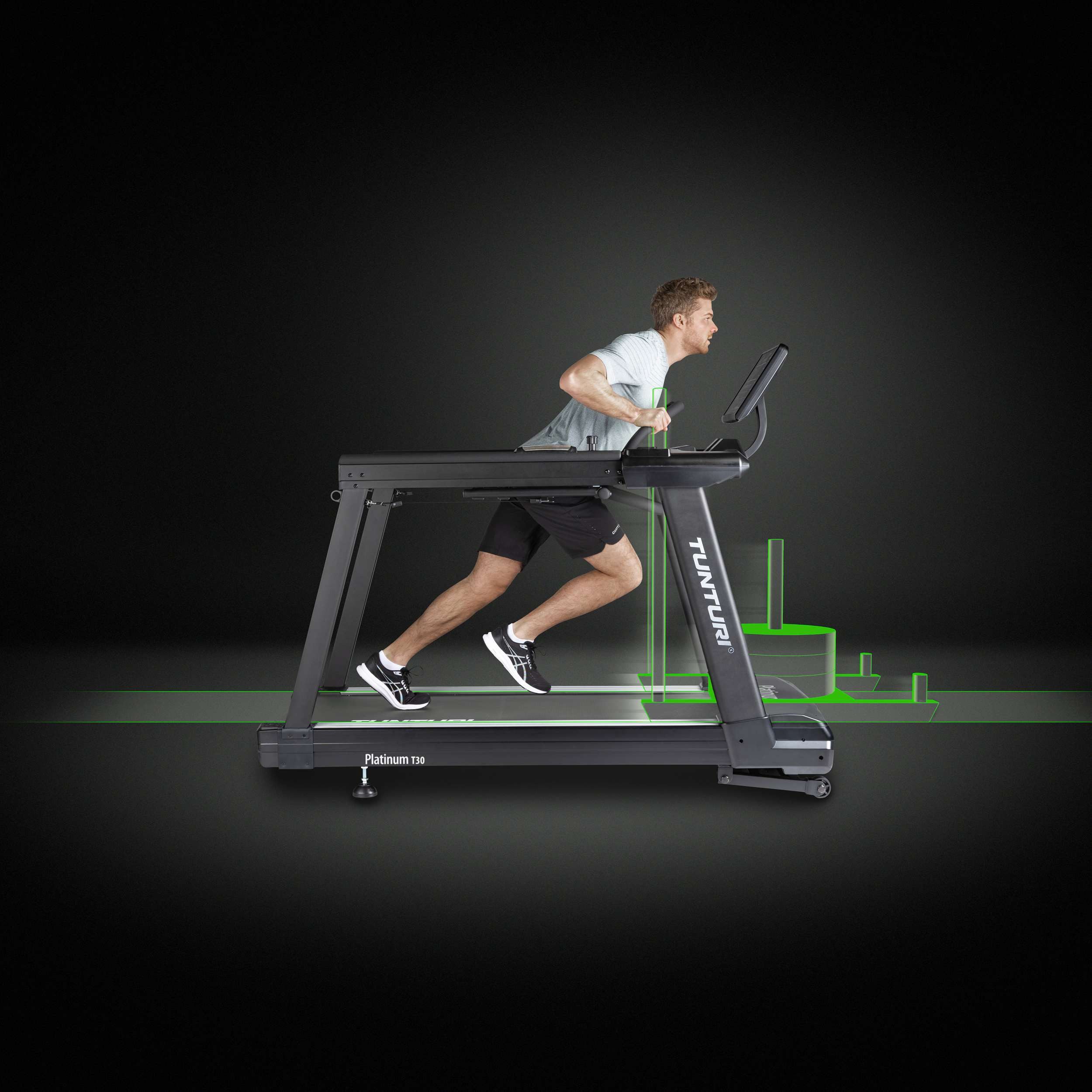 Tunturi Laufband Platinum Core Laufband - Laufband - Laufband mit 52 Programmen