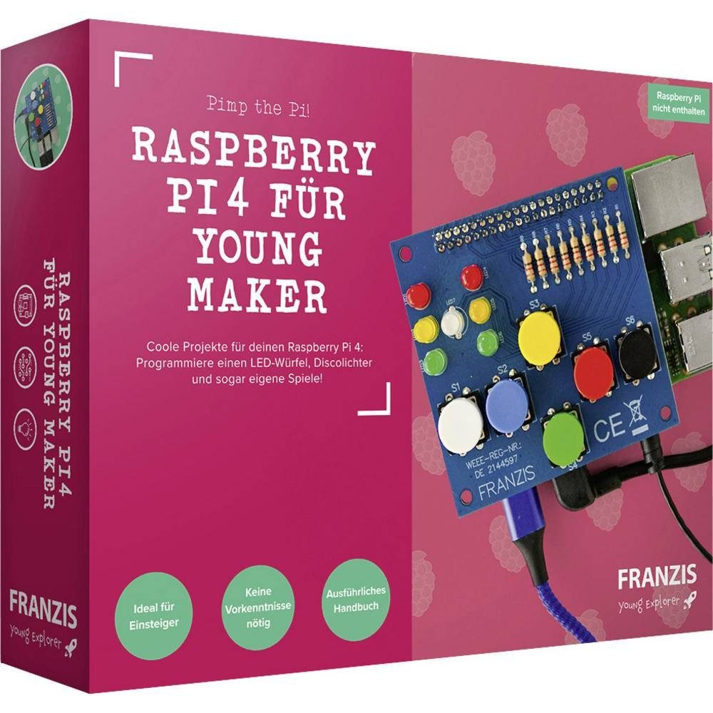 Franzis Lernspielzeug Raspberry Pi4 für Young Maker, Ausführung in deutscher Sprache