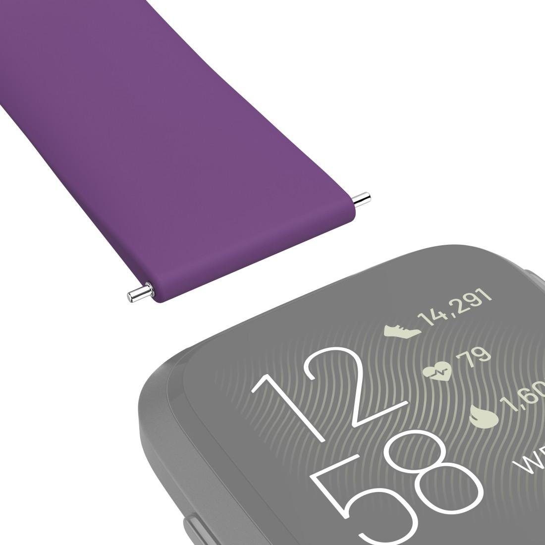 Hama Smartwatch-Armband Ersatzarmband für Fitbit Versa/Versa Lite, 22,7 Versa cm lila 2/ 22mm