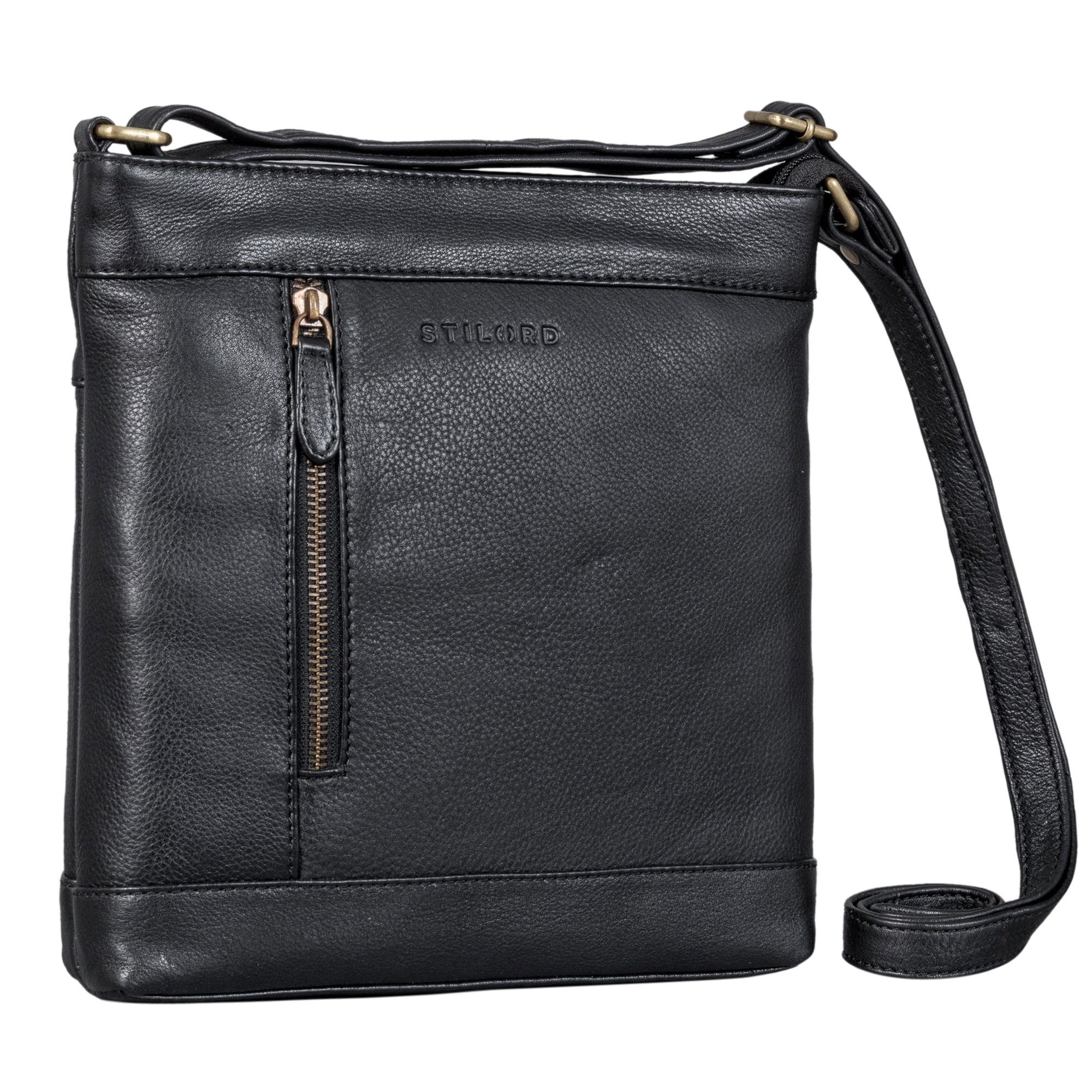 STILORD Handtasche "Moni" Premium Crossbody Bag Damen Leder schwarz