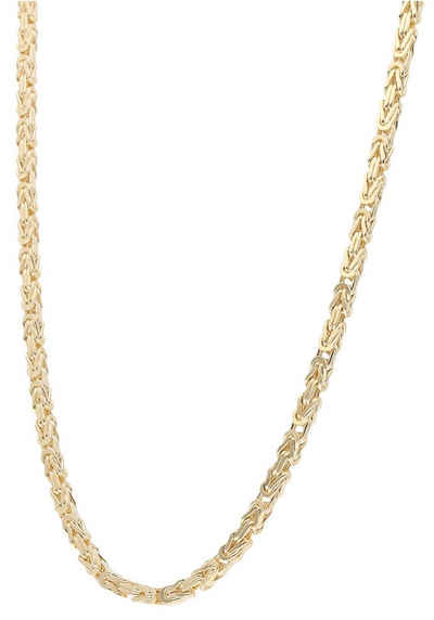 Firetti Goldkette Königskettengliederung, 2,5 mm breit, diamantiert, massiv