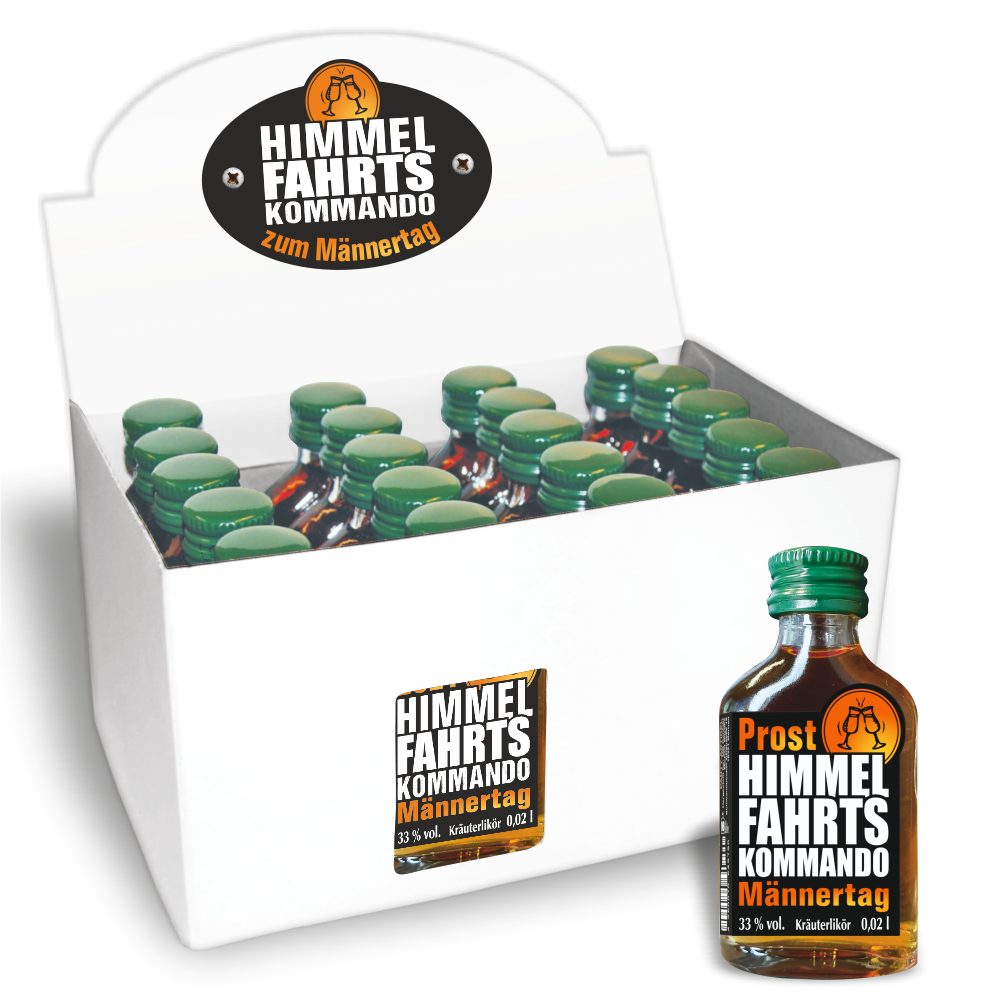 Pflege-Geschenkbox 20er und 24er Box Display Himmelfahrtskommando Vatertagsgeschenk Papa
