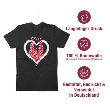Shirtracer T-Shirt Kölner Dom Köln Rot Weiss Karneval Karneval & Fasching