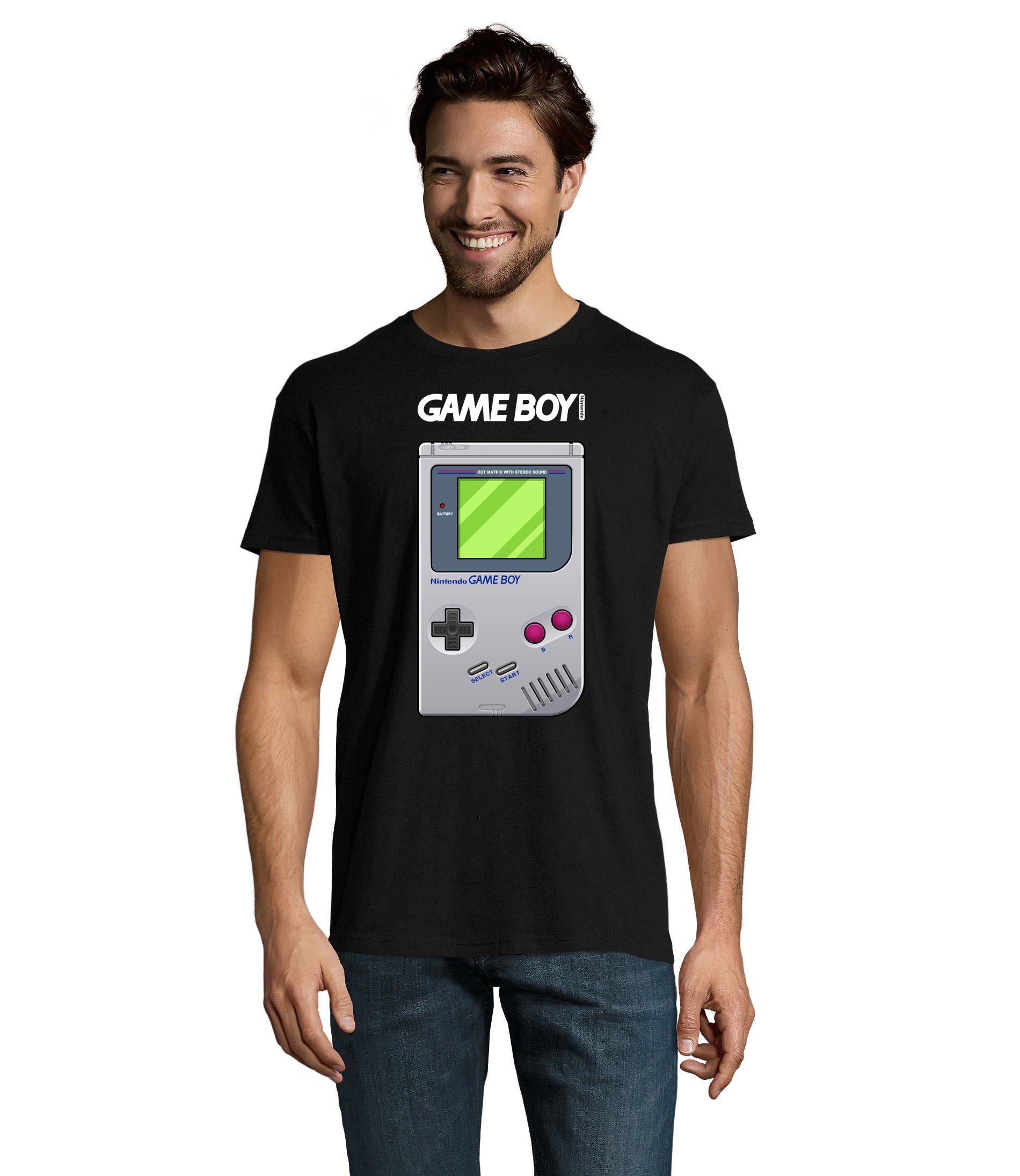 Blondie & Brownie T-Shirt Herren Game Boy Retro Nintendo Konsole Gamer Gaming Schwarz