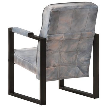 vidaXL Sessel Sessel 60x75x90 cm Grau Echtes Ziegenleder (1-St)
