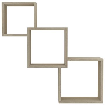 furnicato Wandregal Cube Wandregale Sonoma-Eiche 68x15x68 cm Holzwerkstoff