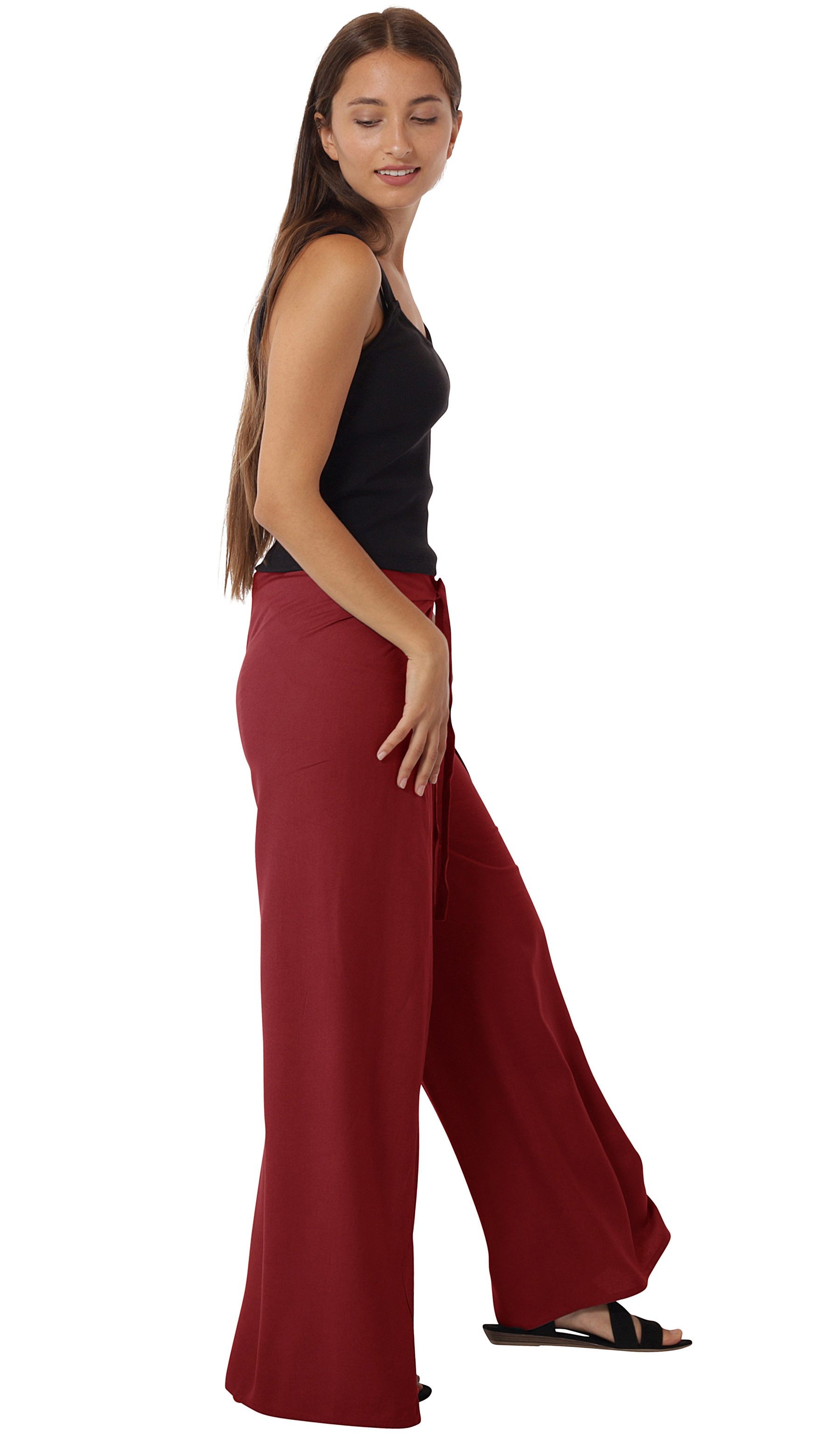 Leucht-Welten Pumphose Wickelhose aus bequem fallenden Material Rot für Damen wie Herren