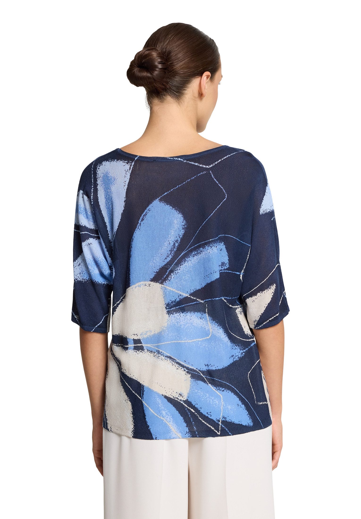 Betty&Co Strickpullover Damen mit Print (1-tlg) Druck