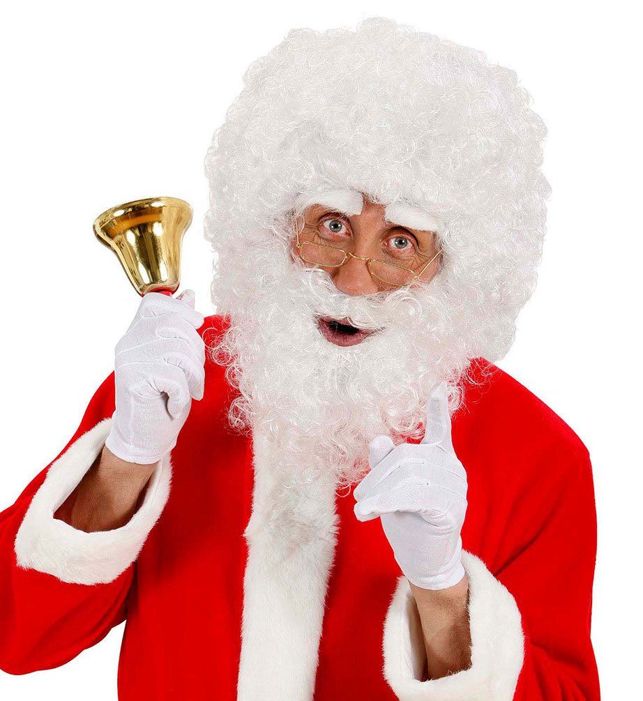 Kostüm Perücke Weihnachtsmann 3 Tlg mit Bart Augenbrauen