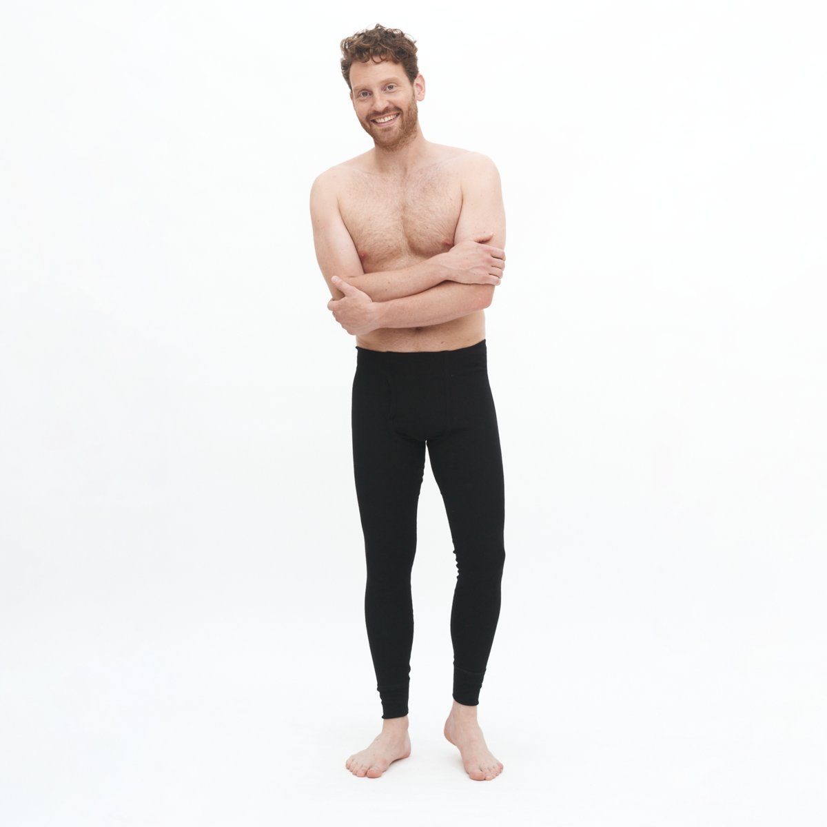 Bequemes, CRAFTS Black JONATHAN Unterhose Feinripp LIVING Lange hochwertiges