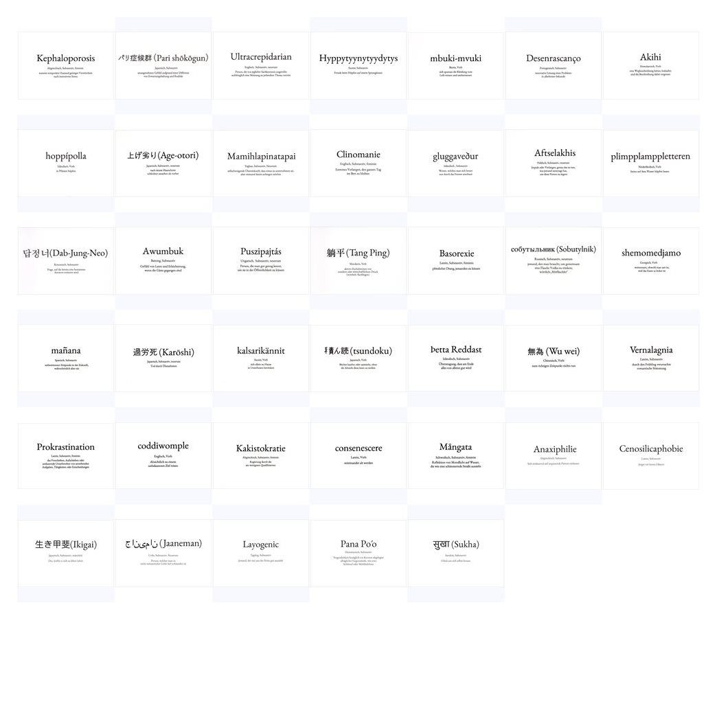 postkarten-universum.de Postkarte Postkarten-Komplett-Set "Wortschatzkarten"