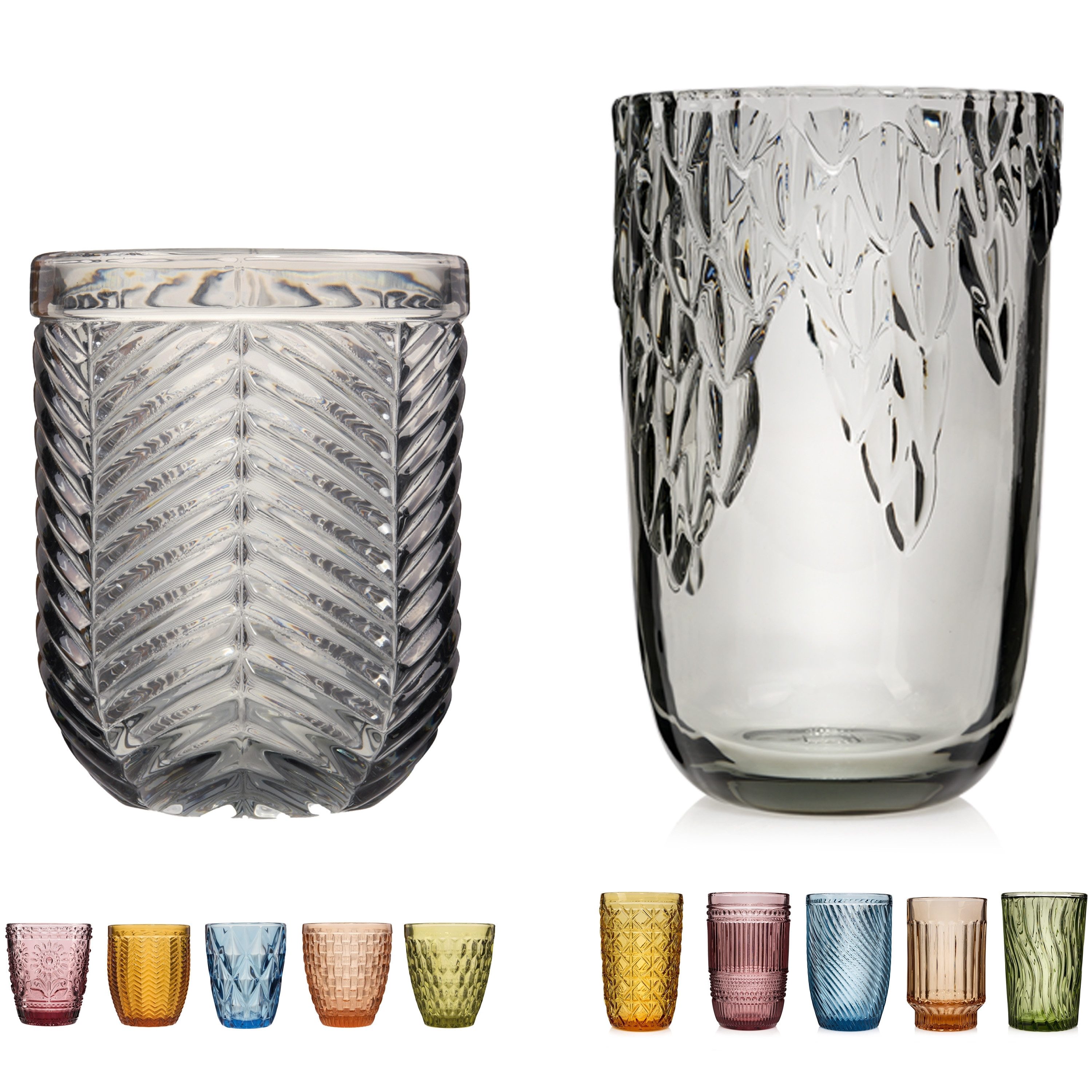 SÄNGER Стекло-Set Hoch und Tief, Glas, 12er Set, spülmaschinengeeignet, bunt