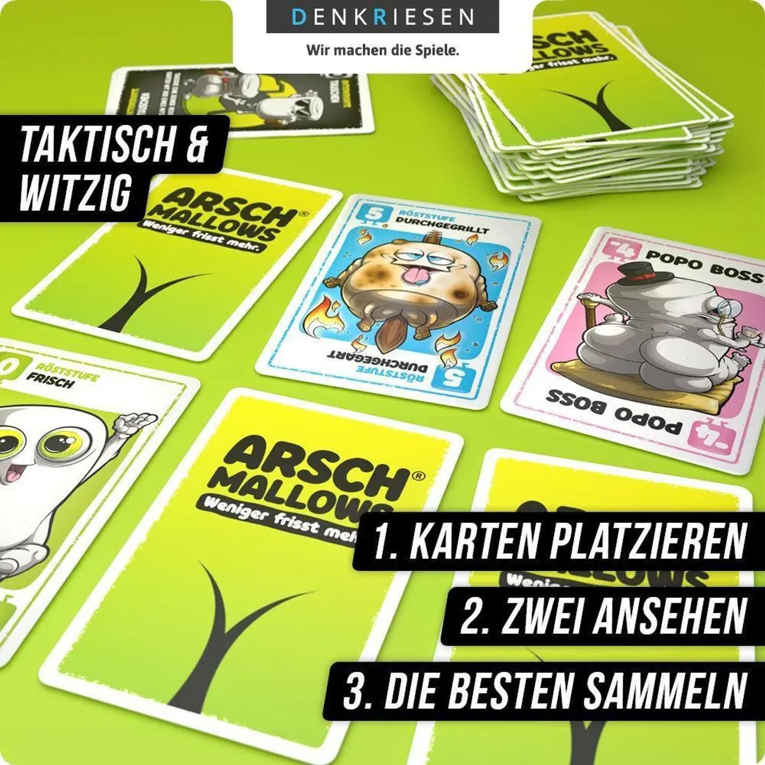 Denkriesen Spiel DENKRIESEN - ARSCHMALLOWS® - "weniger frisst mehr"