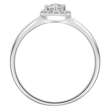 ONE ELEMENT Diamantring 0,26 ct Diamant Brillant Invisible Ring aus 585 Weißgold, Damen Gold Schmuck Invisible