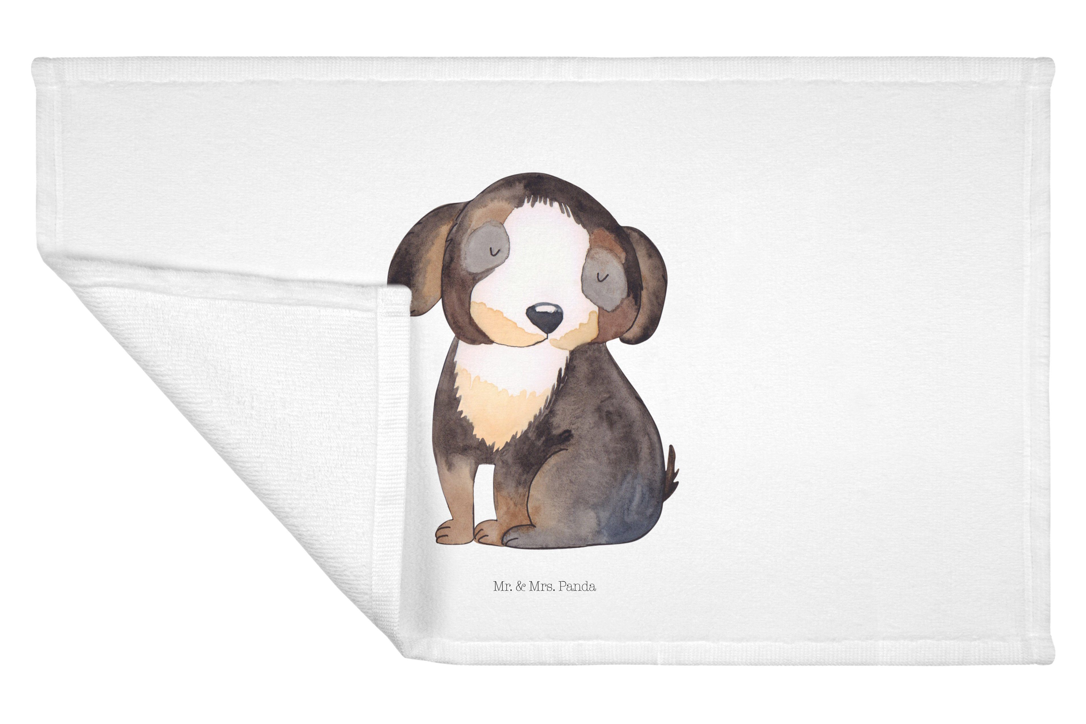 Weiß & Panda Mr. Mrs. (1-St) Hund H, Tierliebhaber, Handtuch - - Hunderasse, Liebe, entspannt Geschenk,