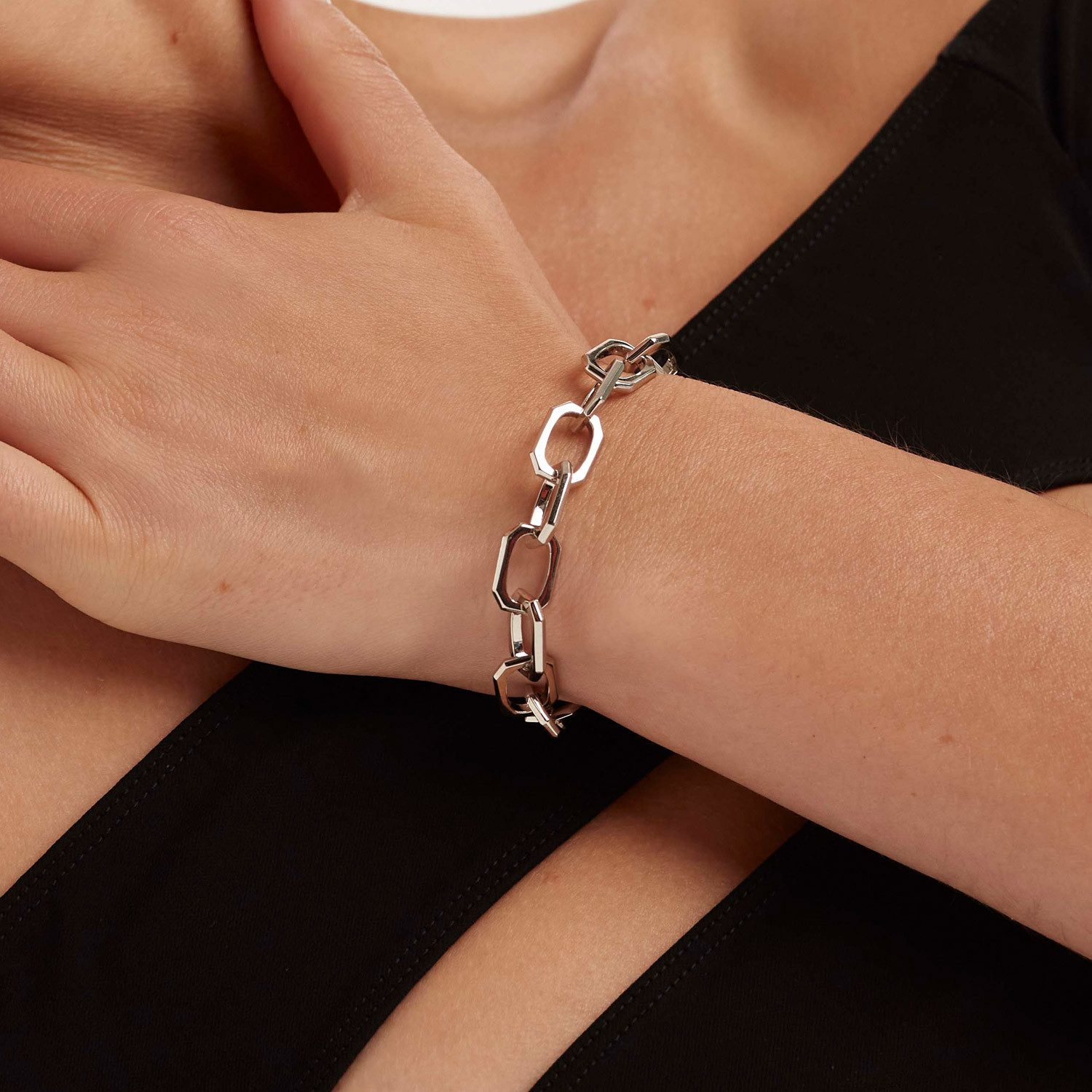 P D Paola Gliederarmband Damen-Small Signature silberfarben