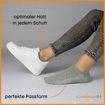 sockenkauf24 Sneakersocken 10 Paar Damen & Herren Premium Sneaker Socken mit Meshstreifen WP