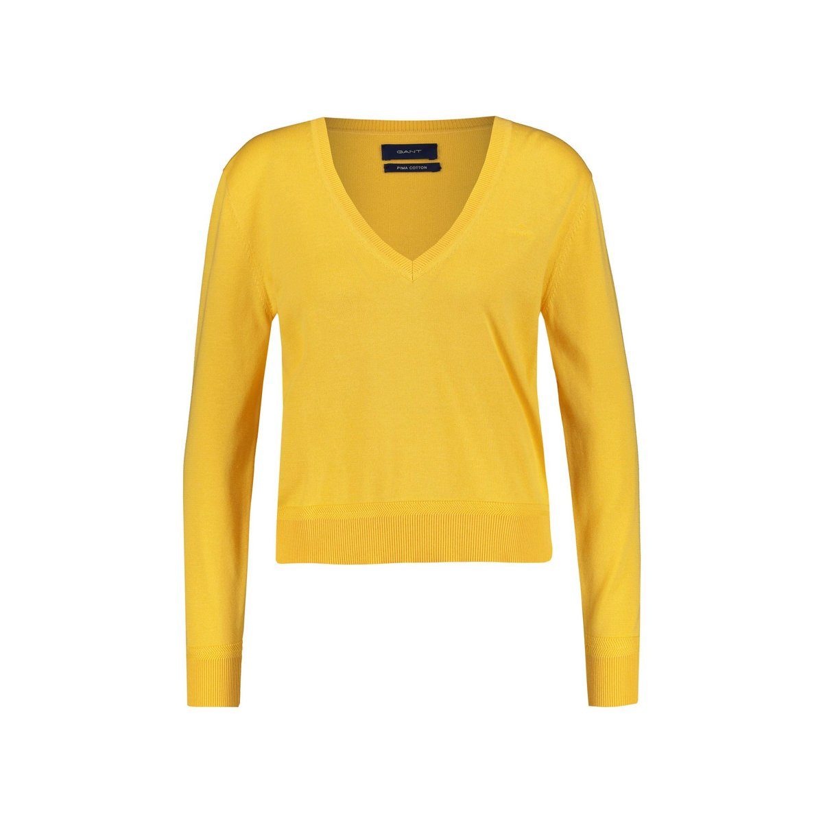 Gant Longpullover gelb regular fit (1-tlg)
