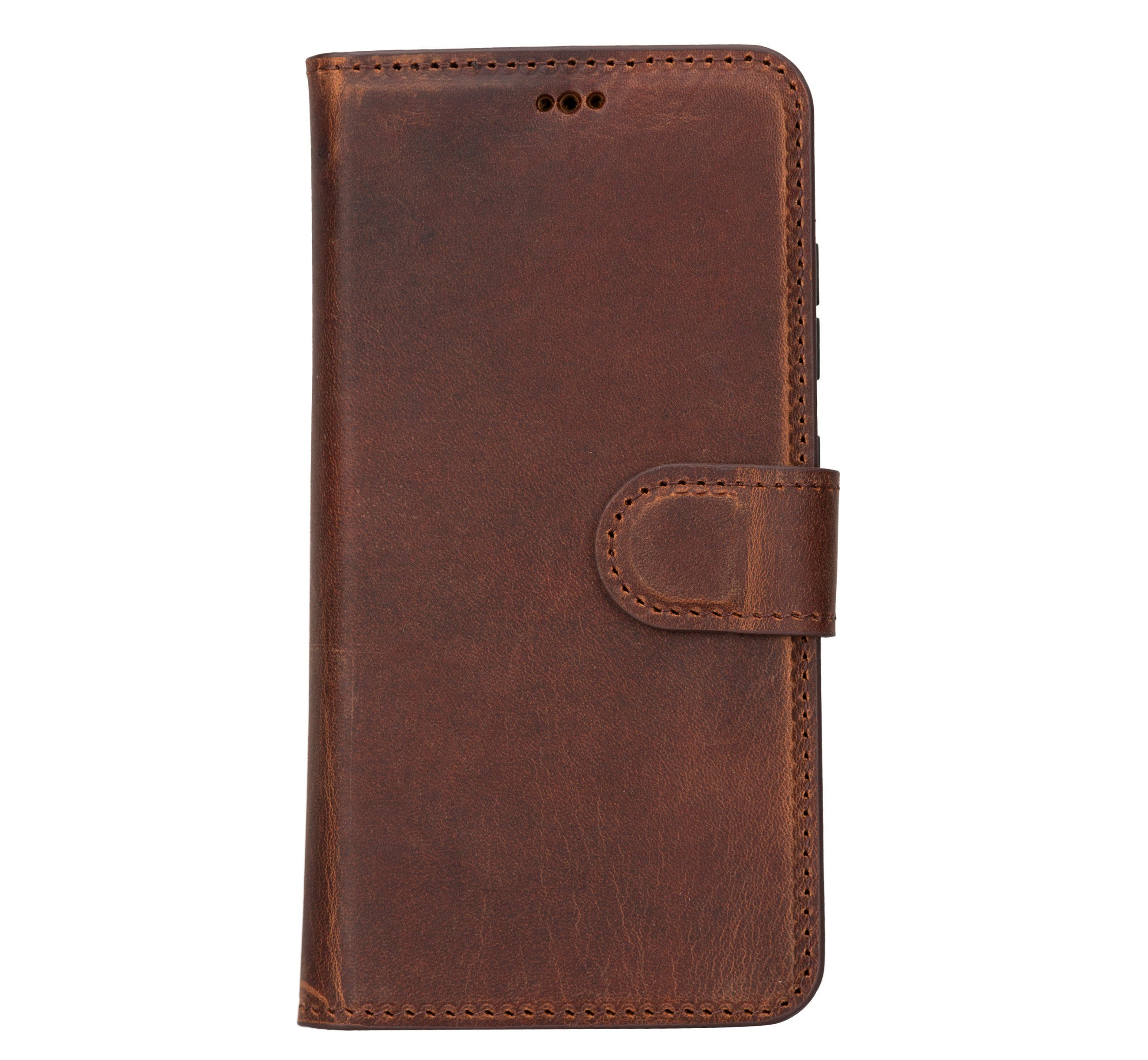 Renna Leather Handyhülle für Samsung S25 Ultra / Plus Echtes Leder abnehmbar Klapphülle