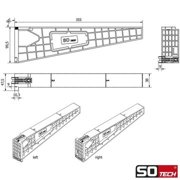 SO-TECH® Schublade 1 Paar Montagehilfen für Schubladenauszüge (355 x 47,5 x 99,5 mm)