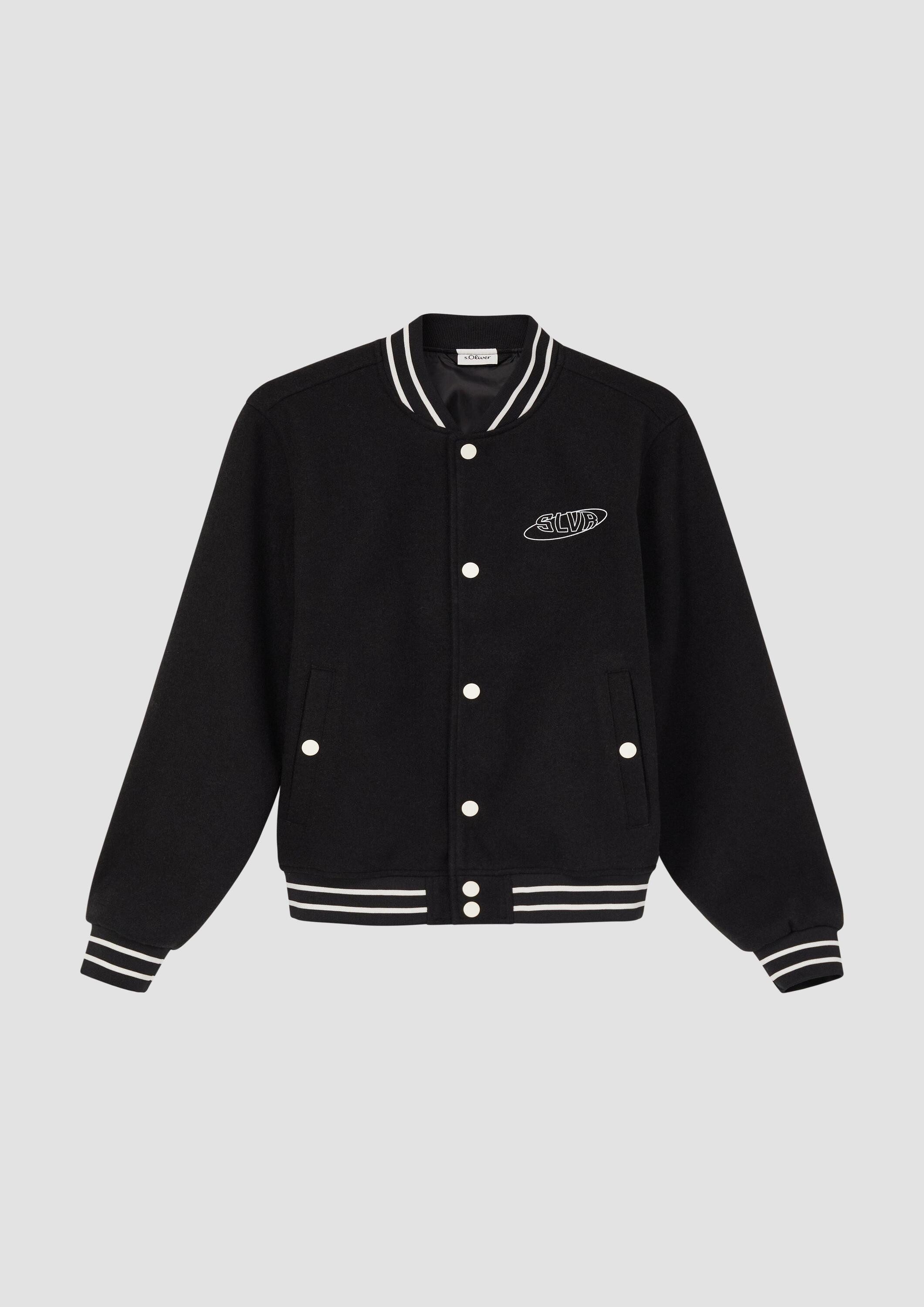 s.Oliver Funktionsjacke Indoor-Jacke College-Jacke mit Kontrastdetails