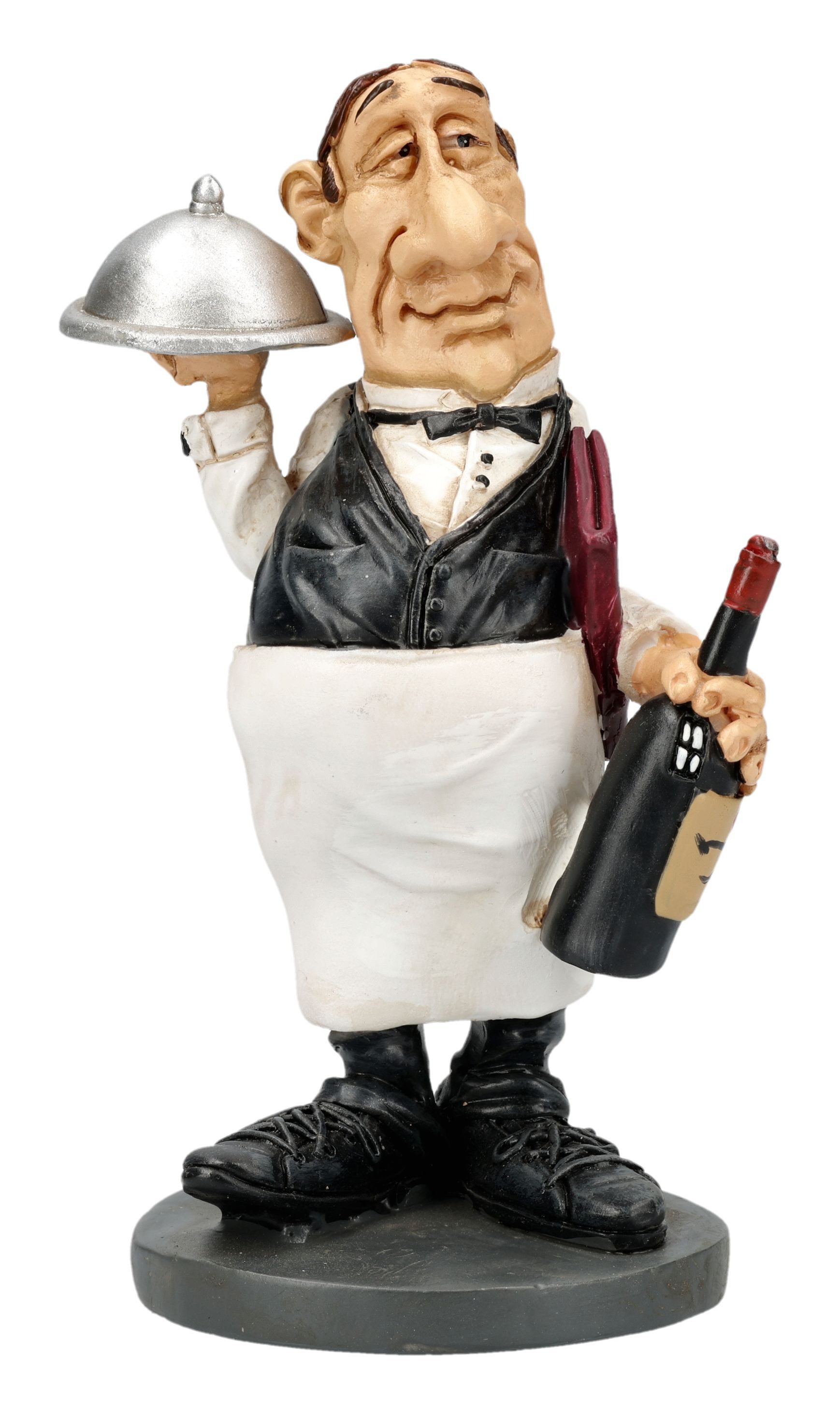 Figuren Shop GmbH Dekofigur Kellner Figur – Lustige Ober Statue Sammlerfigur Warren Stratford 11cm