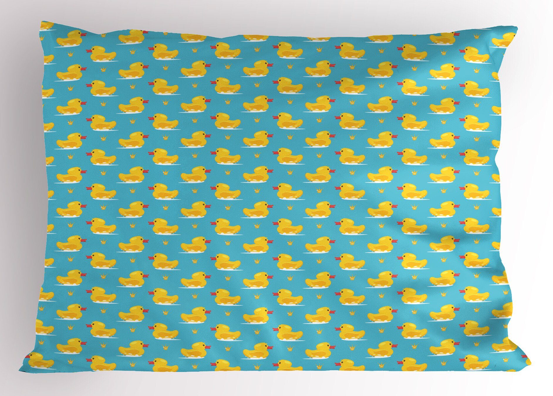 Standard Gelber Ducks Gedruckter Dekorativer Abakuhaus Size (1 Kissenbezüge Vogel Stück), Kissenbezug, Cartoon King