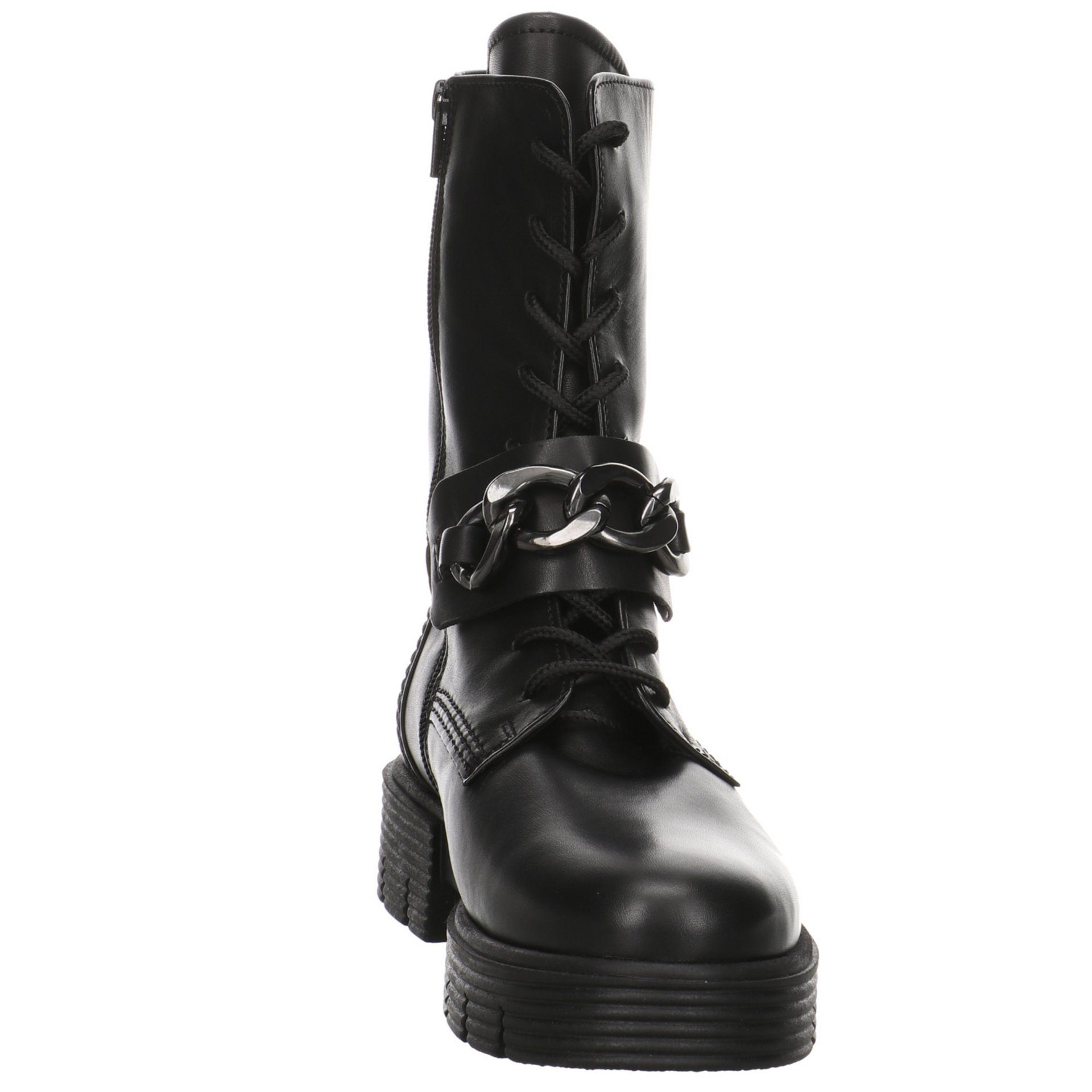 Gabor Damen Stiefel Schuhe Davos Glattleder (Flau/cdf) Elegant Schnürstiefel schwarz Boots Klassisch