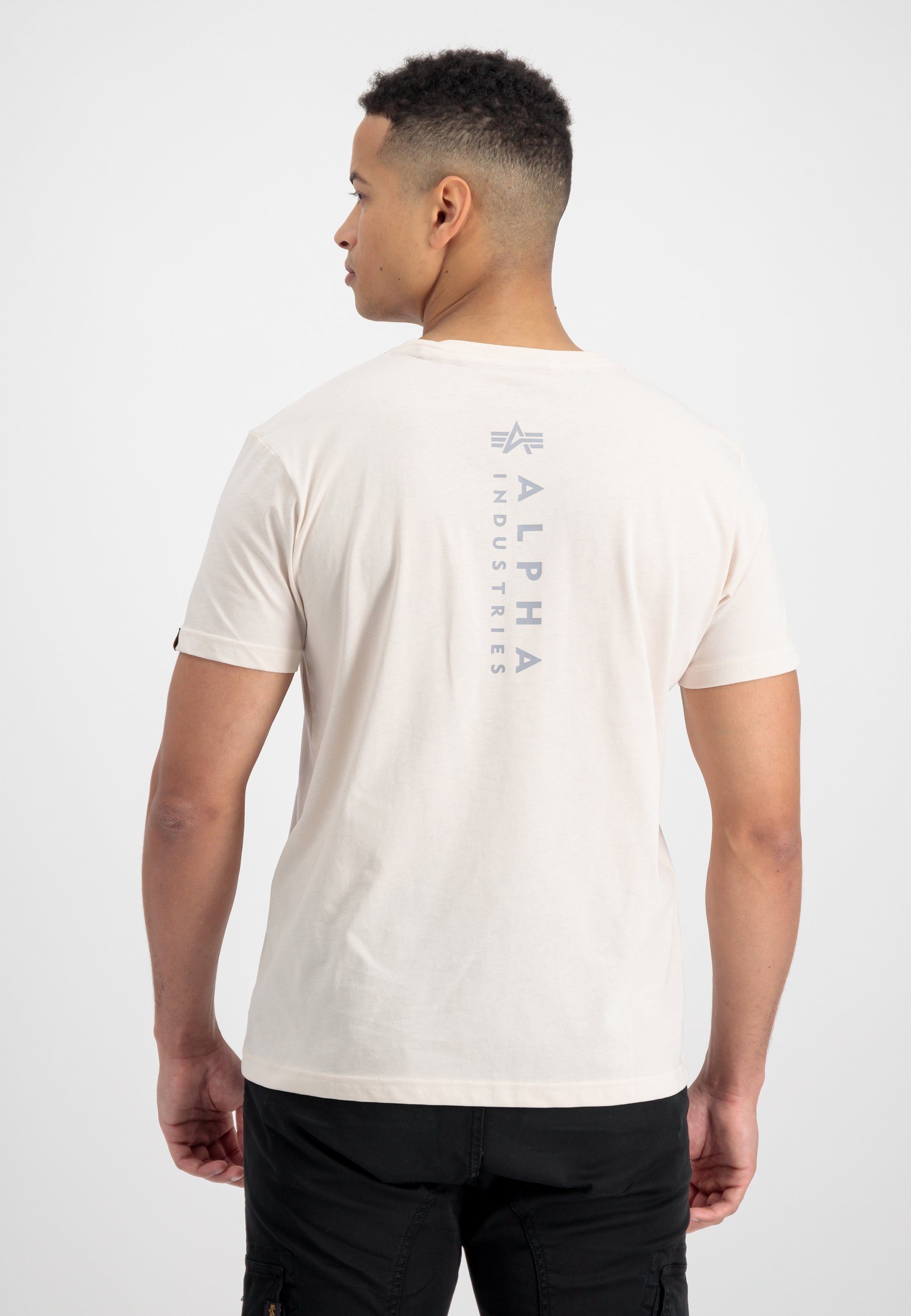 Alpha white T-Shirts - Industries T-Shirt Industries EMB Unisex Men Alpha stream T-Shirt jet