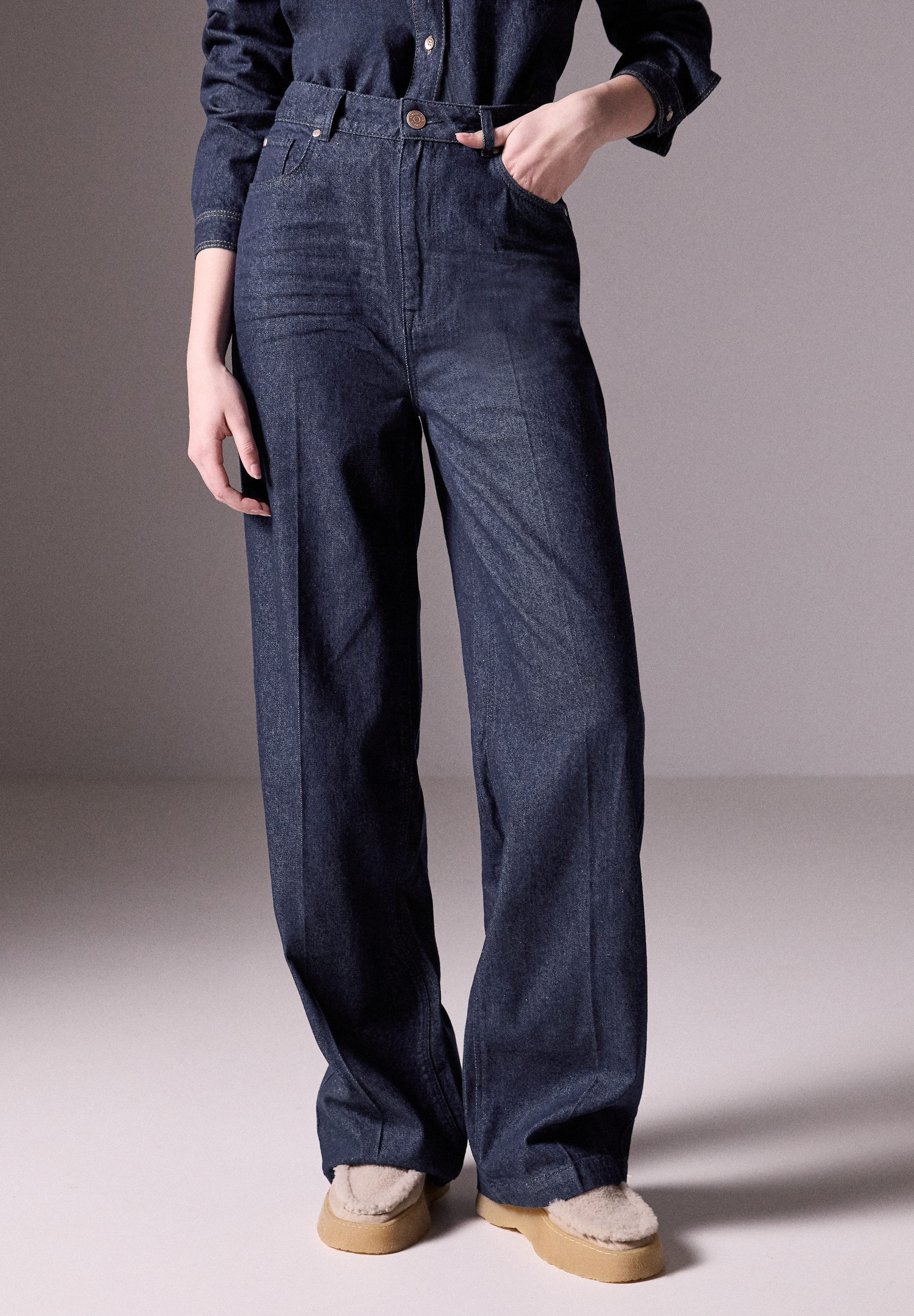 STREET ONE STUDIO Weite Jeans 5-Pocket-Style