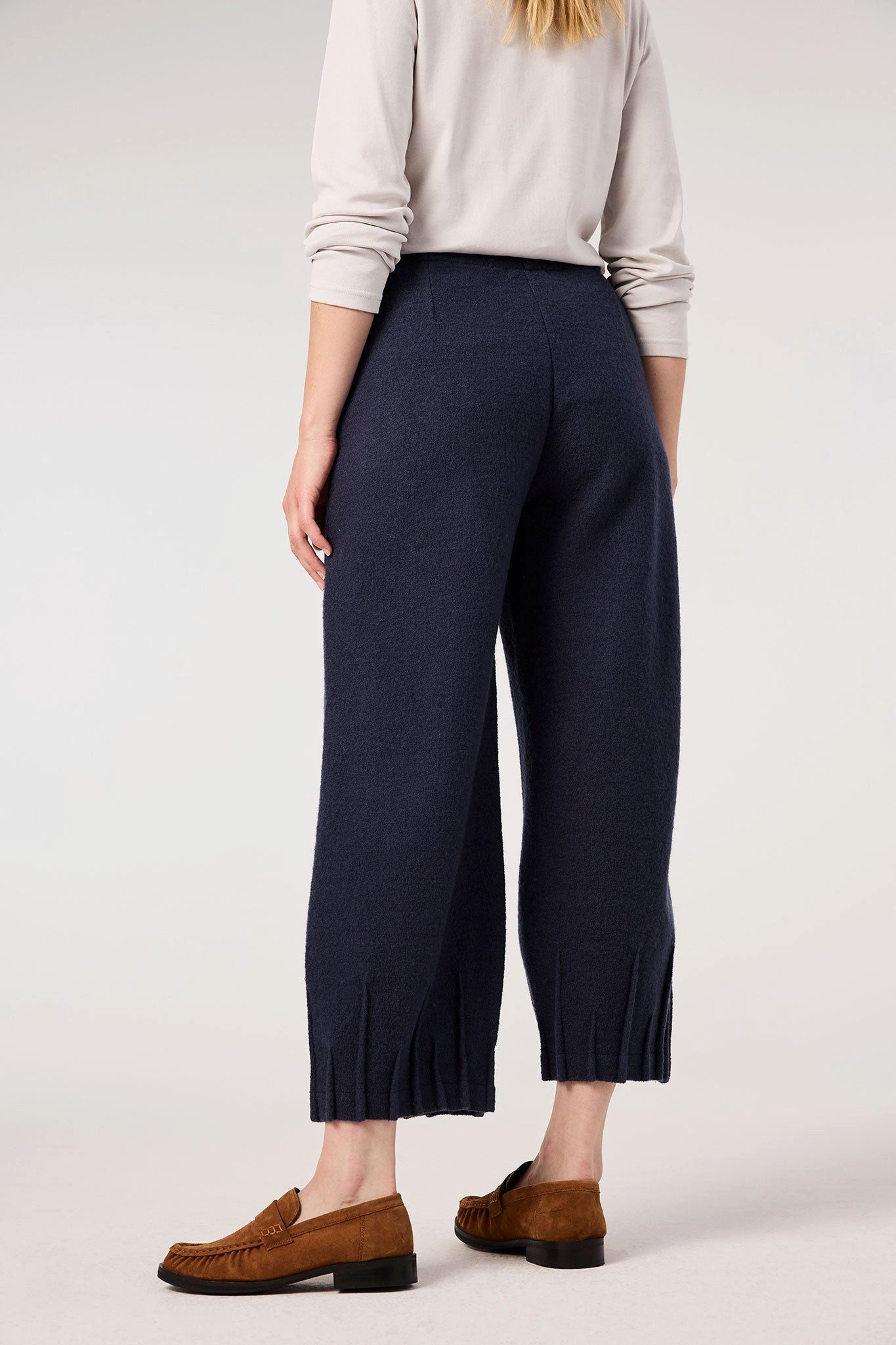 Himalaya Clothing Stoffhose Walkhose aus Merinowolle mit Komfortbund - navy / L