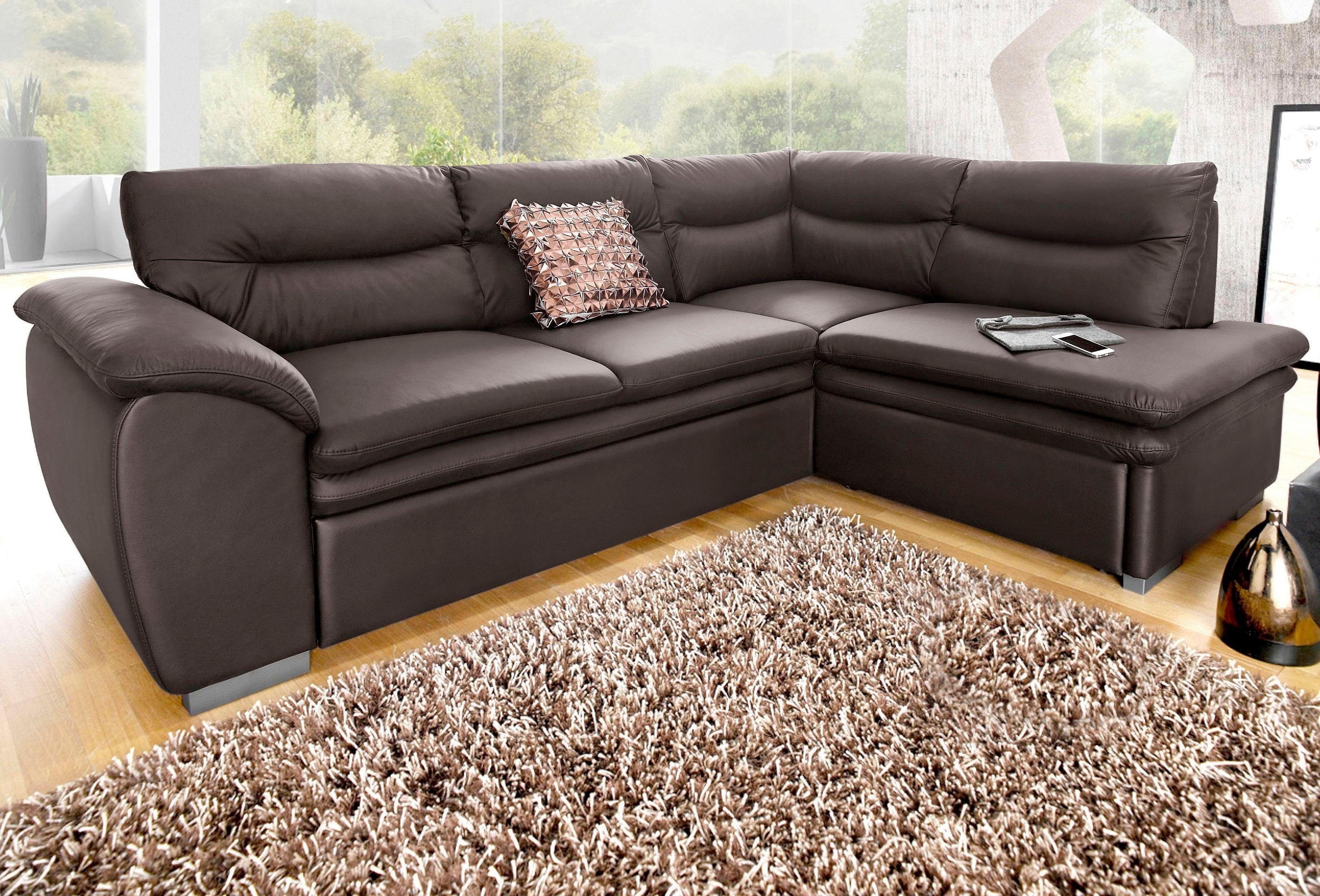 COTTA Ecksofa "Leandra L-Form", wahlweise mit Bettfunktion & Bettkasten günstig online kaufen
